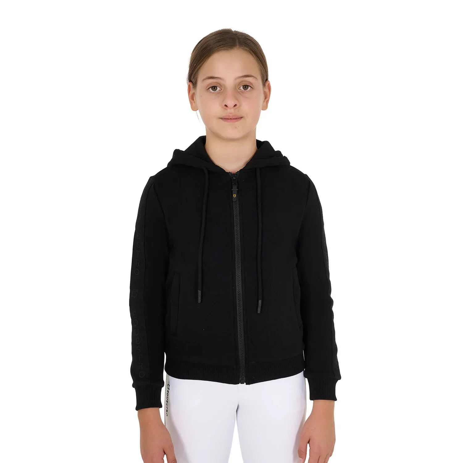 Comparer les prix de Sweatshirt à capuche full zip fille Equestro