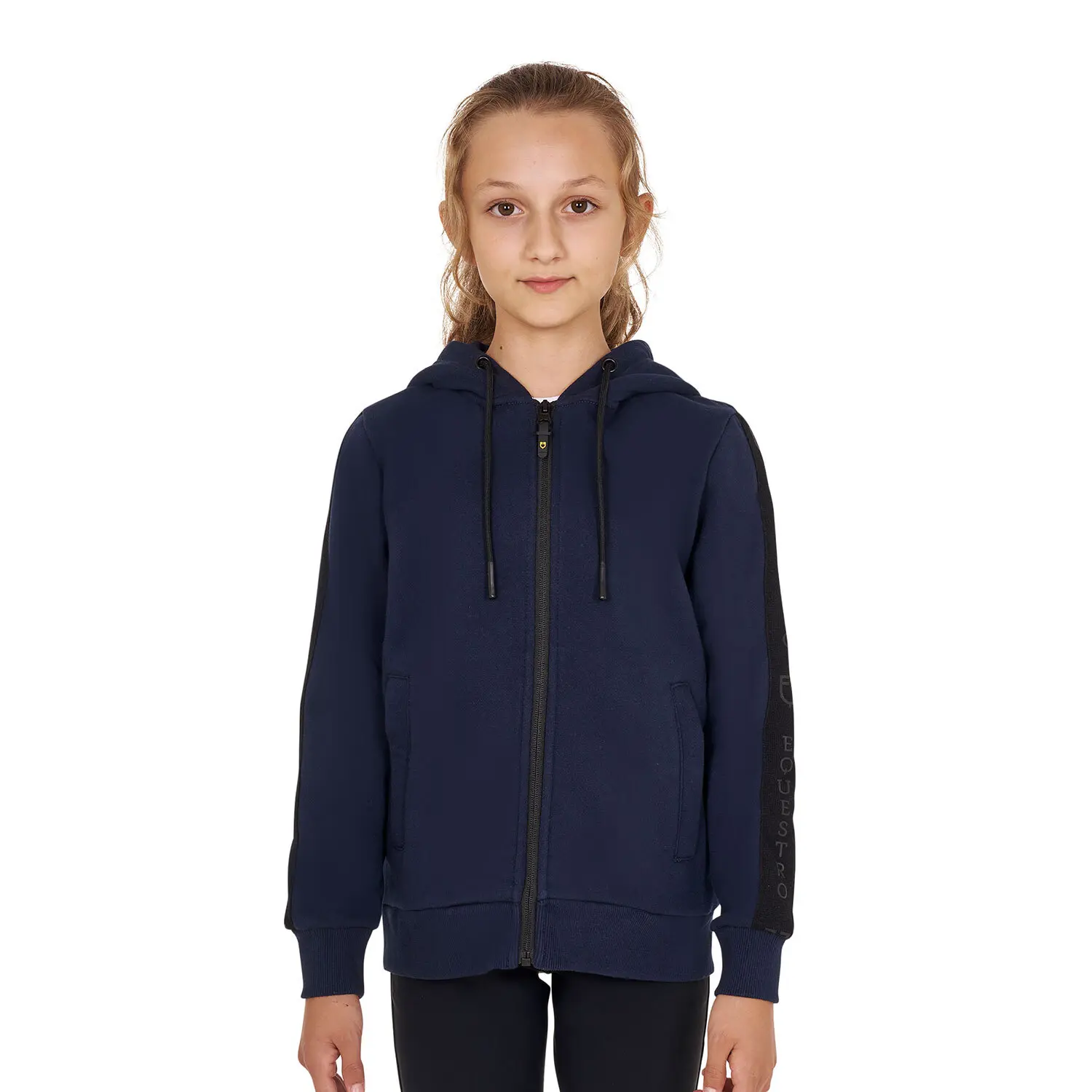 Equestro Girls Bleu Full Zip Hoodie