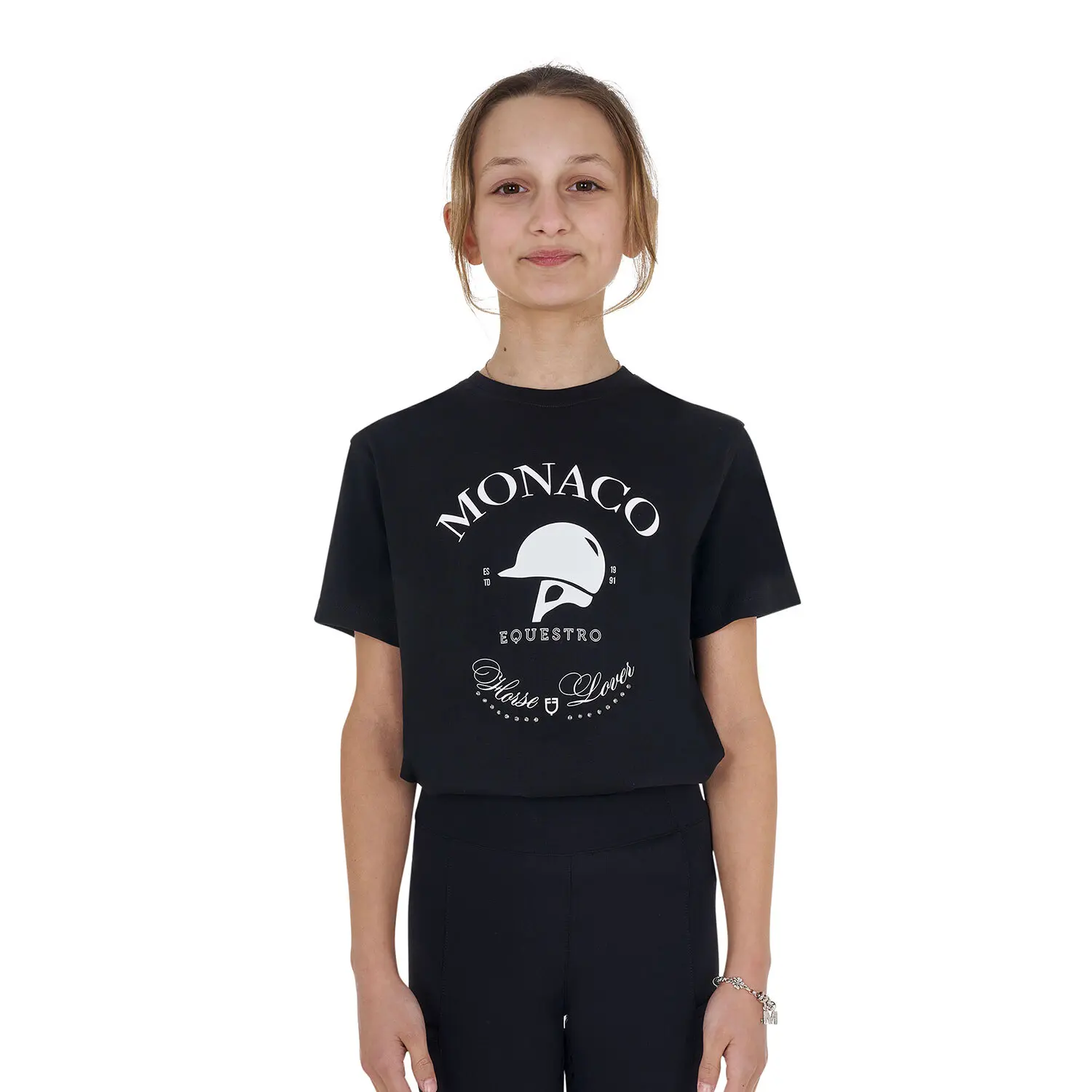 Comparer les prix de T-shirt coton fille Equestro Monaco