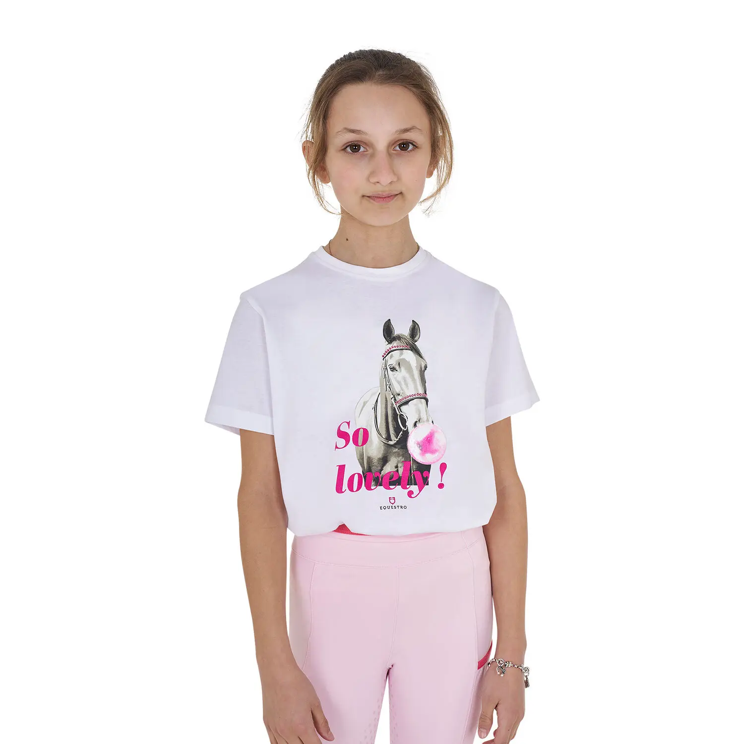 T-shirt coton fille Equestro So Lovely