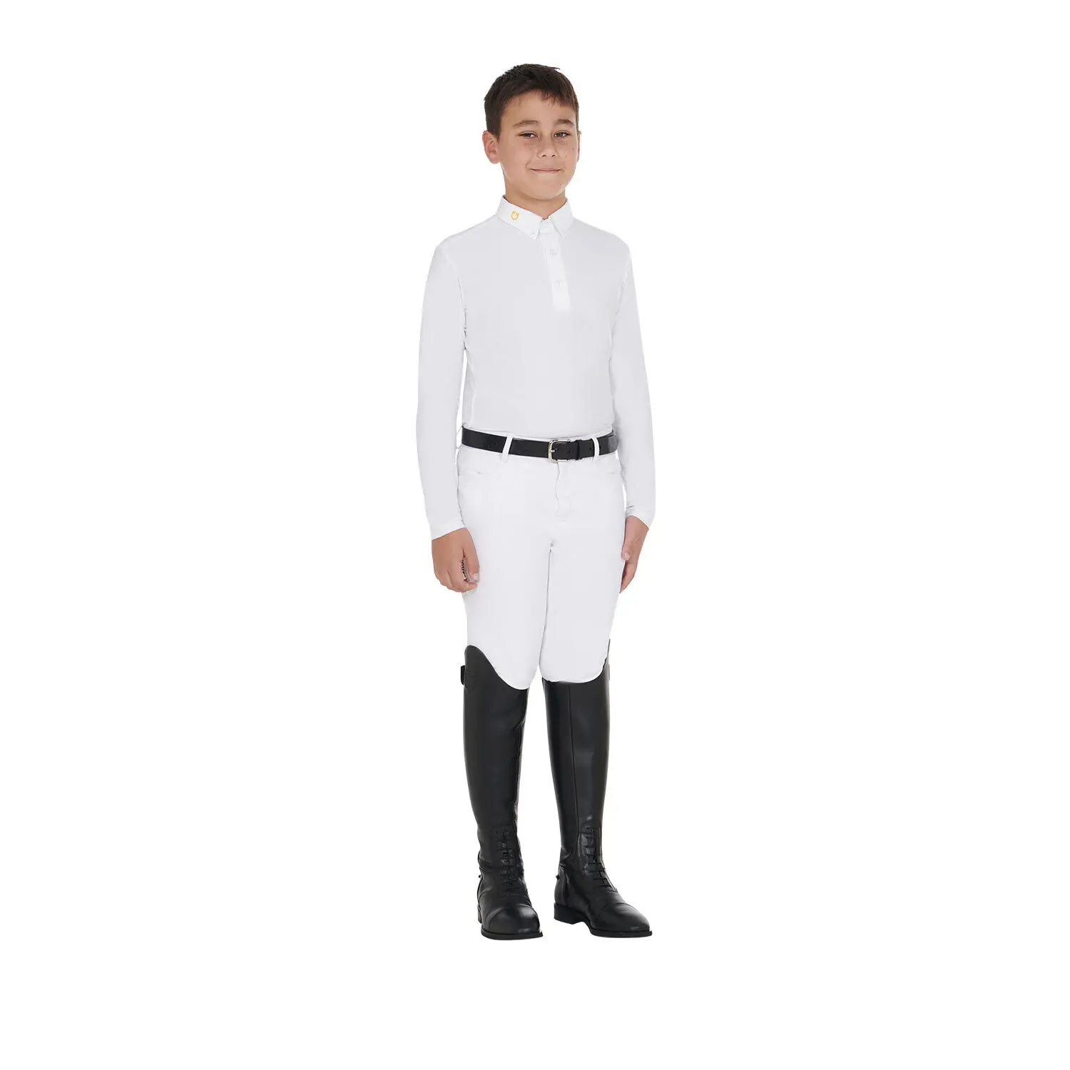 Polo d'équitation technique manches longues enfant Equestro
