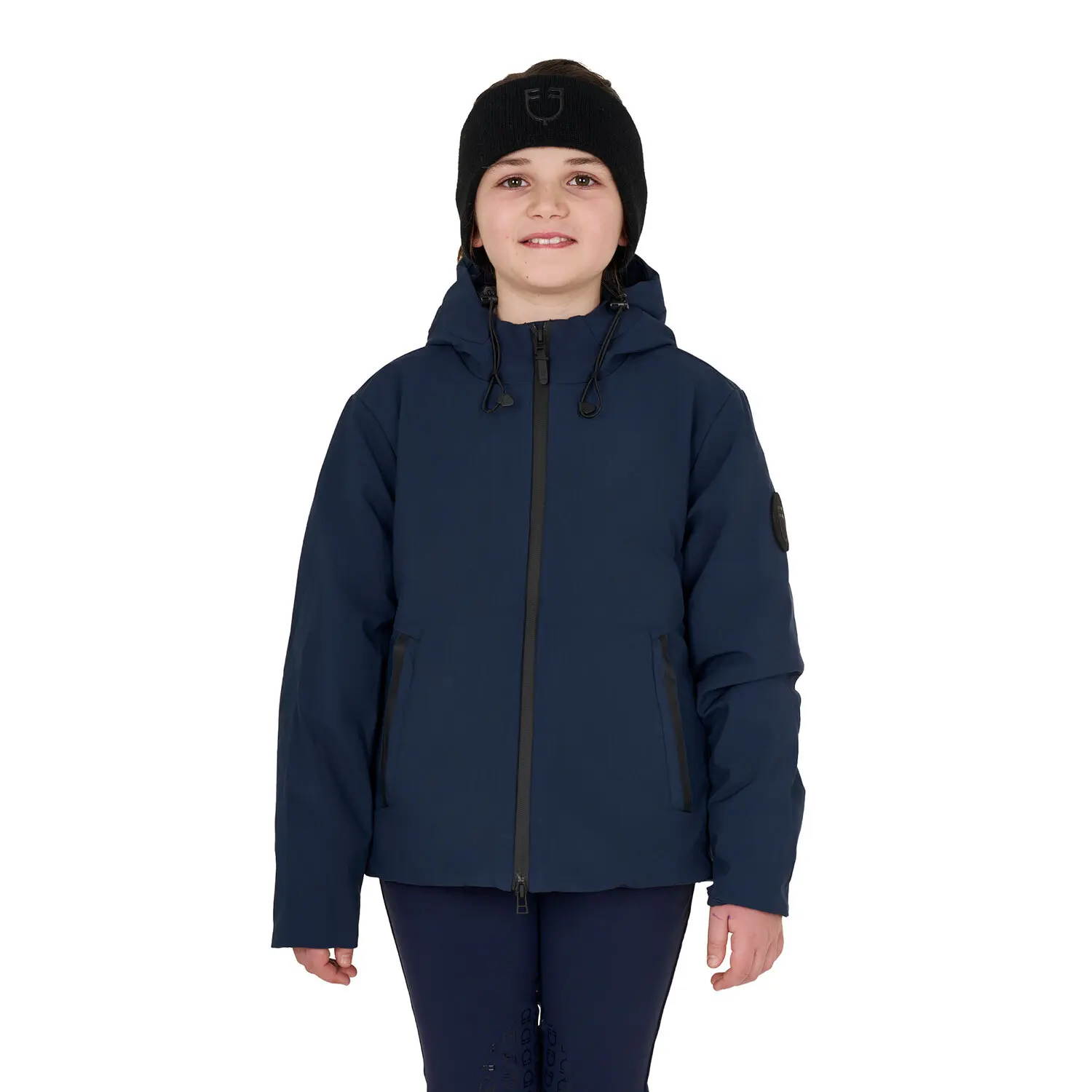 Veste équitation imperméable à capuche enfant Equestro Basic