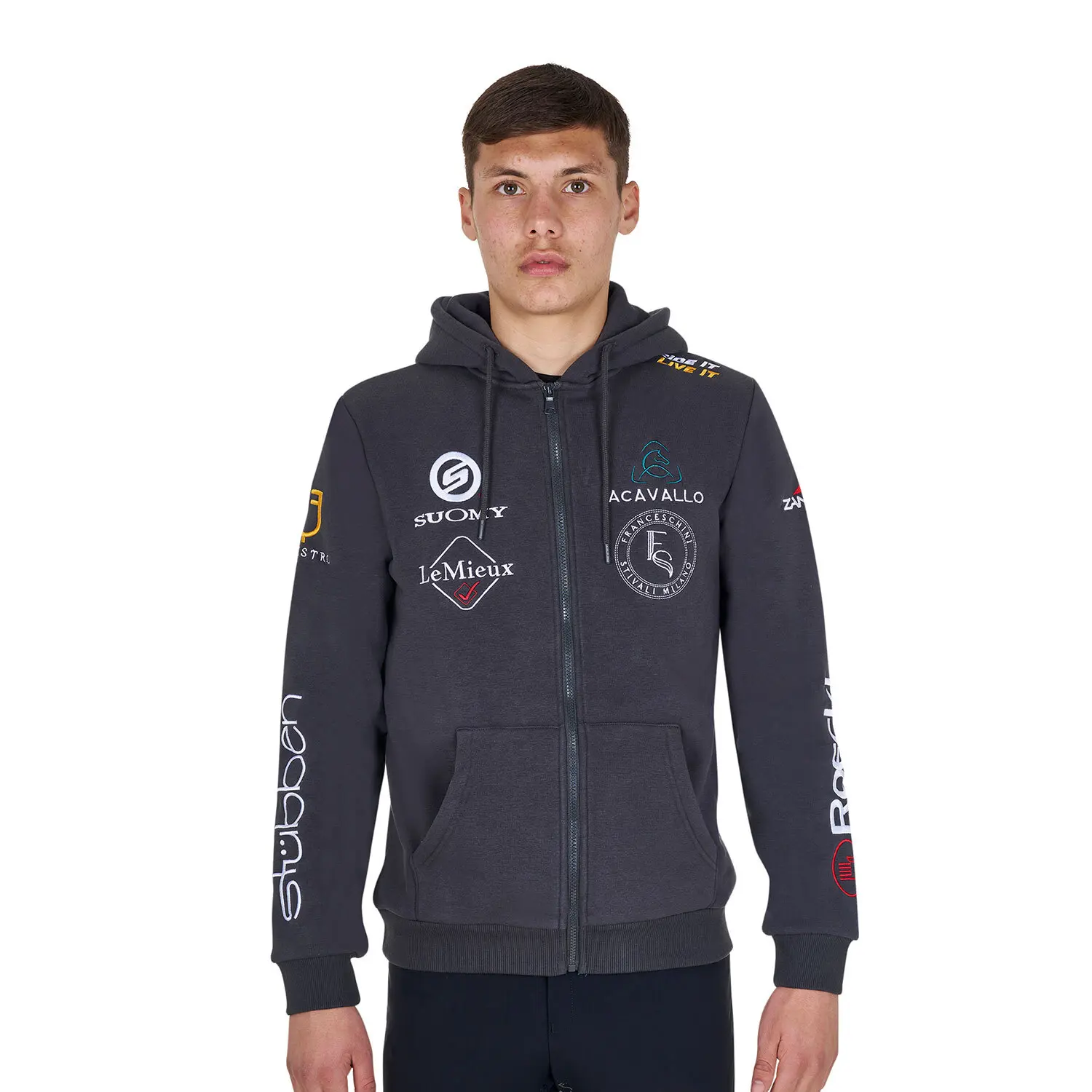 Sweatshirt à capuche multi-logo Equestro New Style