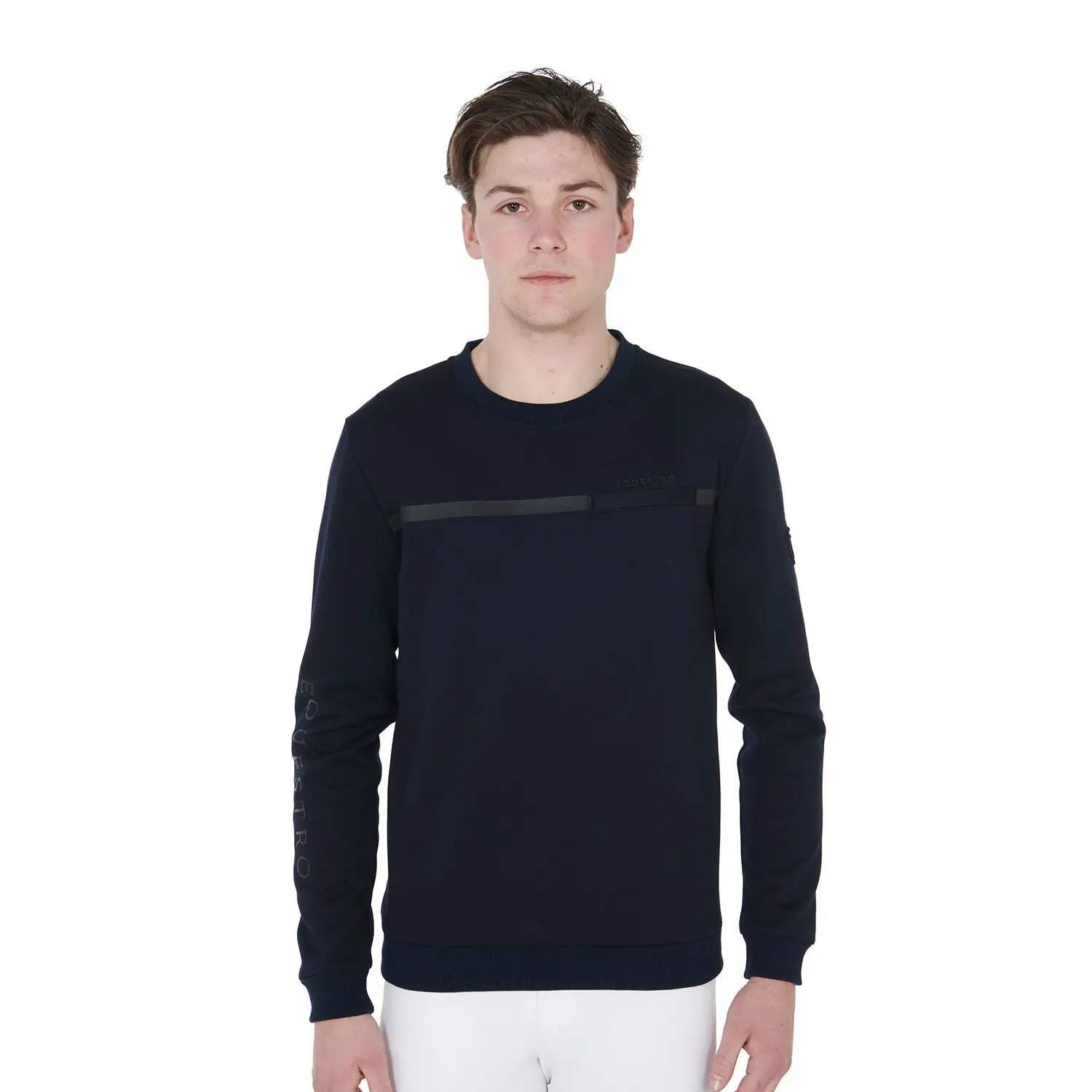 Comparer les prix de Sweatshirt équitation col rond Equestro Interlock