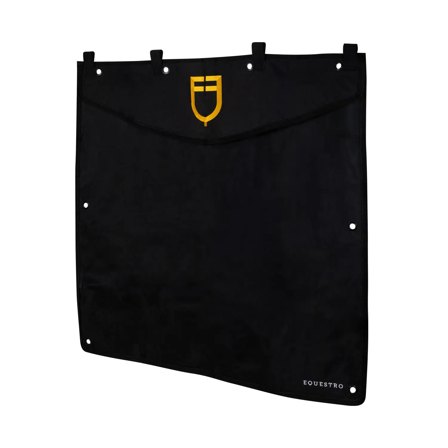 Equestro Noir Kurze Boxvorhang Mit Gesticktem Logo