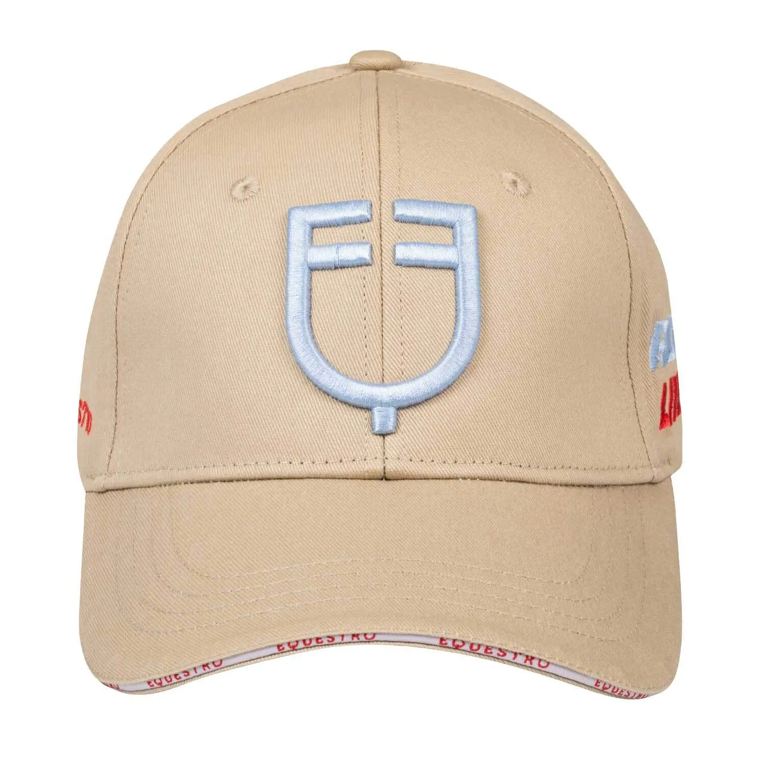 Equestro Unisex Beige Baseball Cap