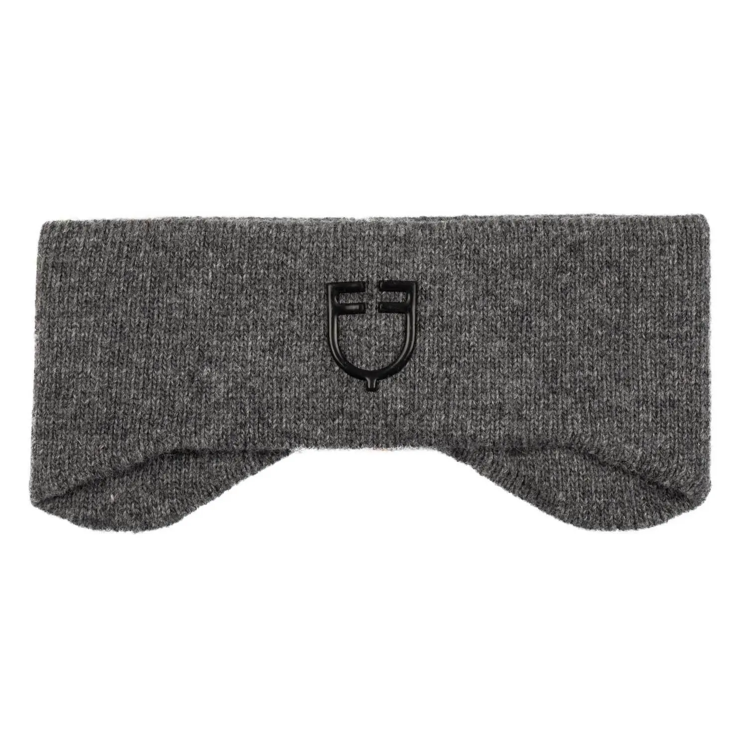 Equestro Unisex Gris Ribbed Noise-Cancelling Headband With Logo