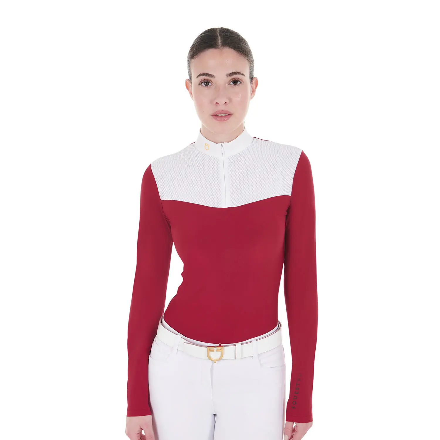 Polo de concours technique manches longues femme Equestro