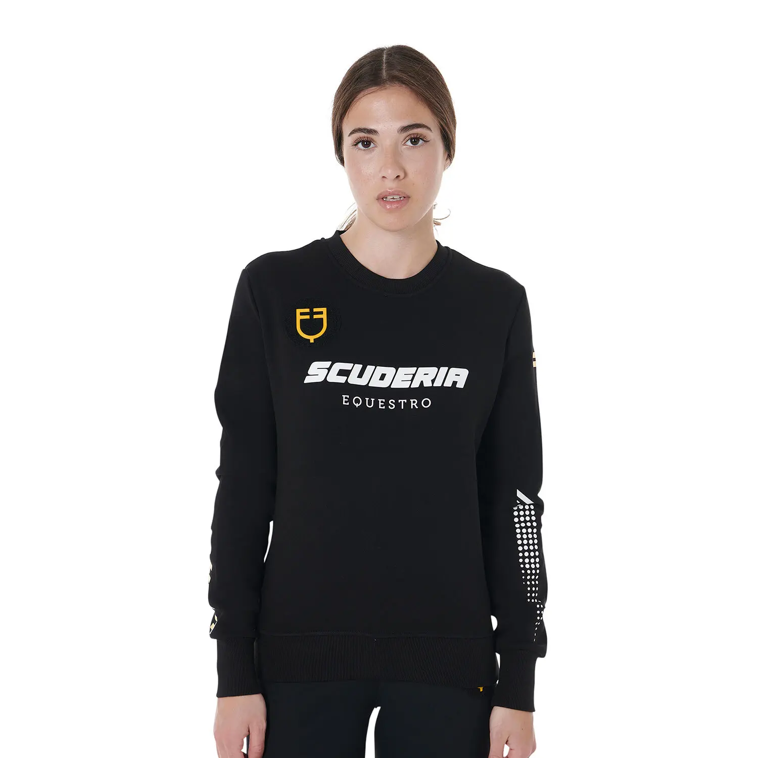 Comparer les prix de Sweatshirt col rond femme Equestro Scuderia