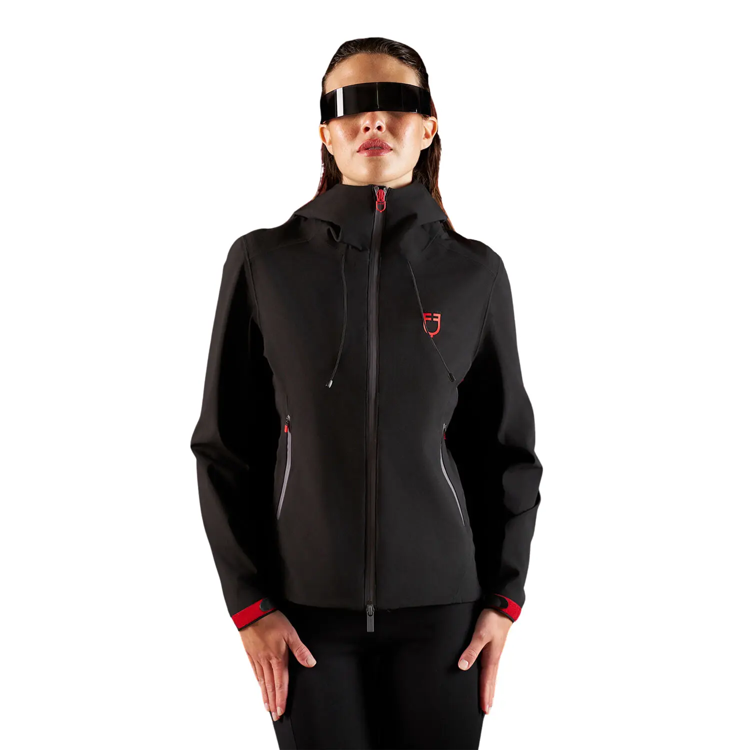 Comparer les prix de Veste équitation imperméable softshell femme Equestro Rider Technology