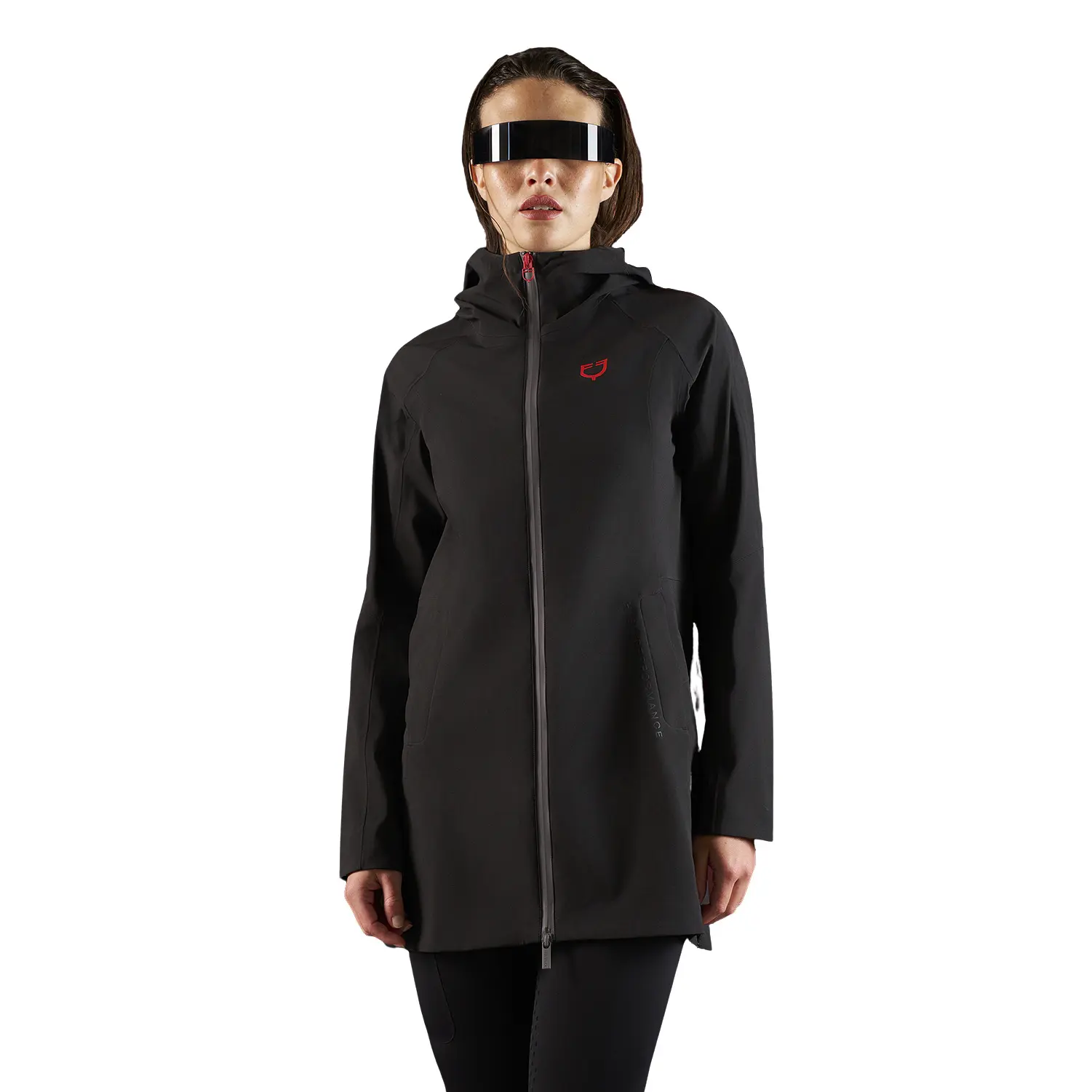 Veste équitation imperméble longue femme Equestro Rider Technology Technical