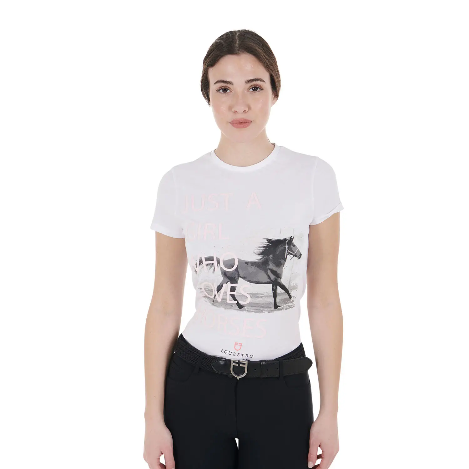 T-shirt coton femme Equestro Horse Lover
