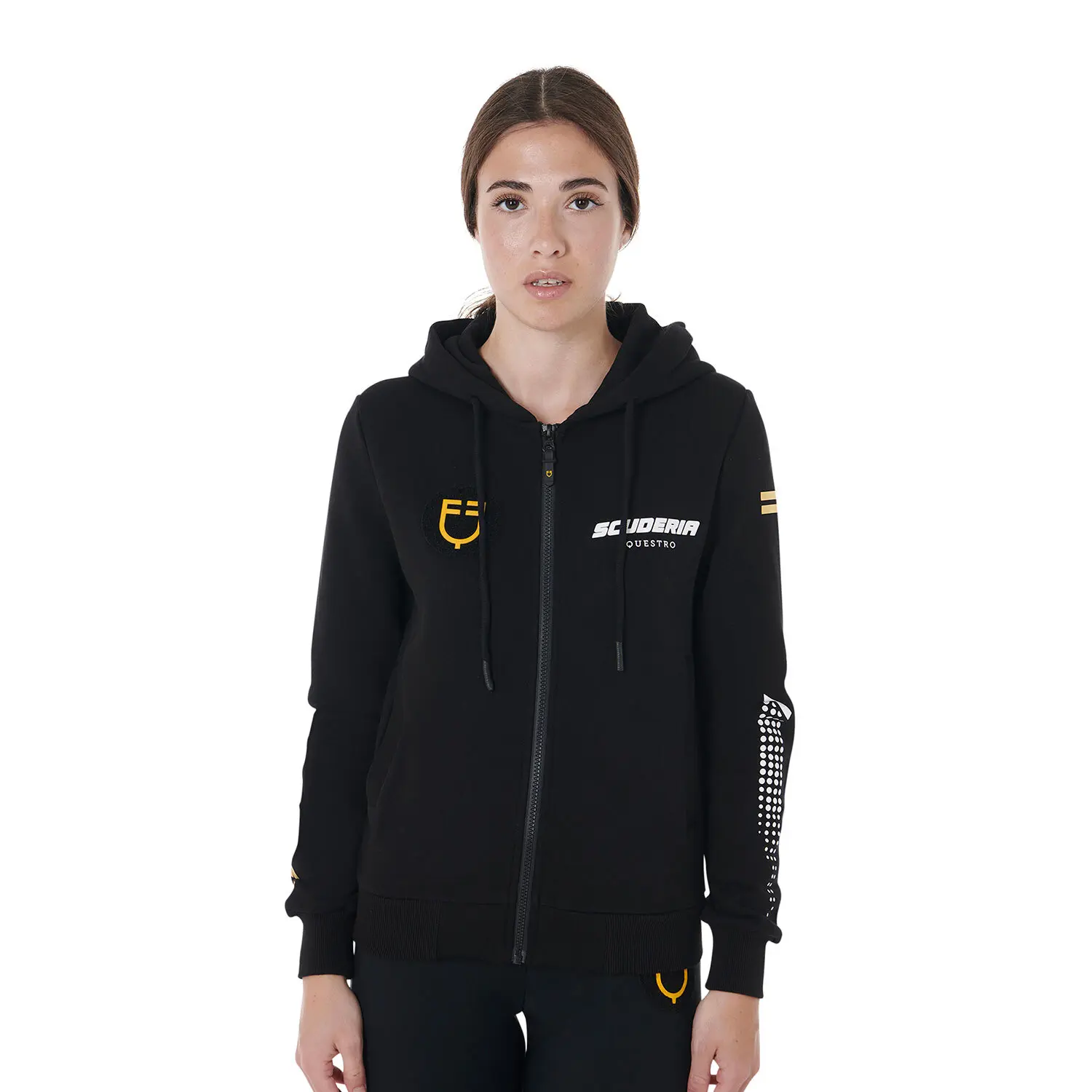 Comparer les prix de Sweatshirt polaire à capuche Full zip femme Equestro Scuderia