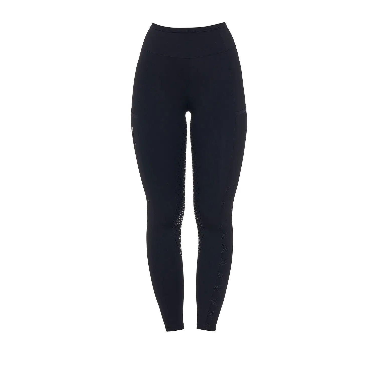 Comparer les prix de Legging équitation full grip femme Equestro Perforated