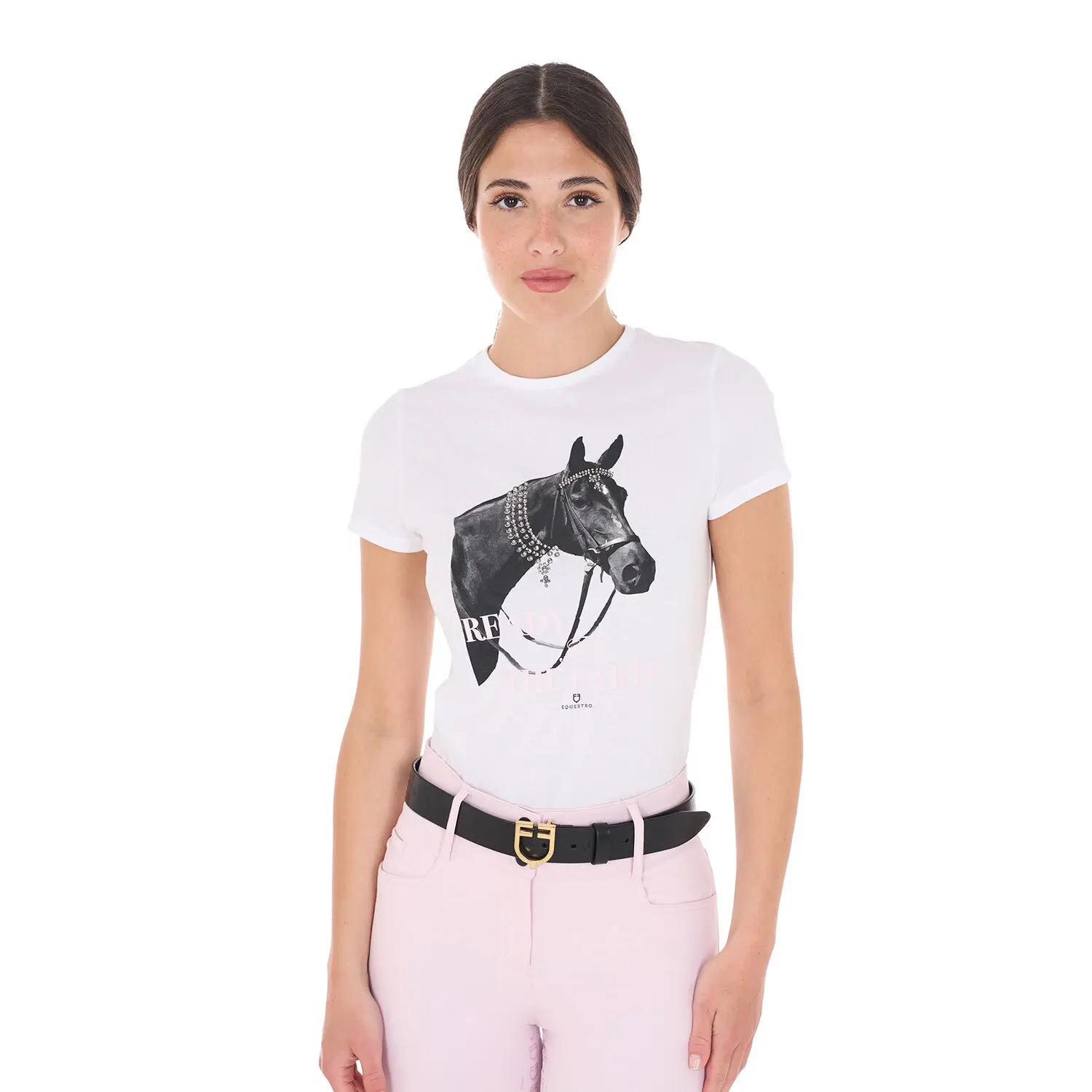 T-shirt coton femme Equestro Ready To The Party