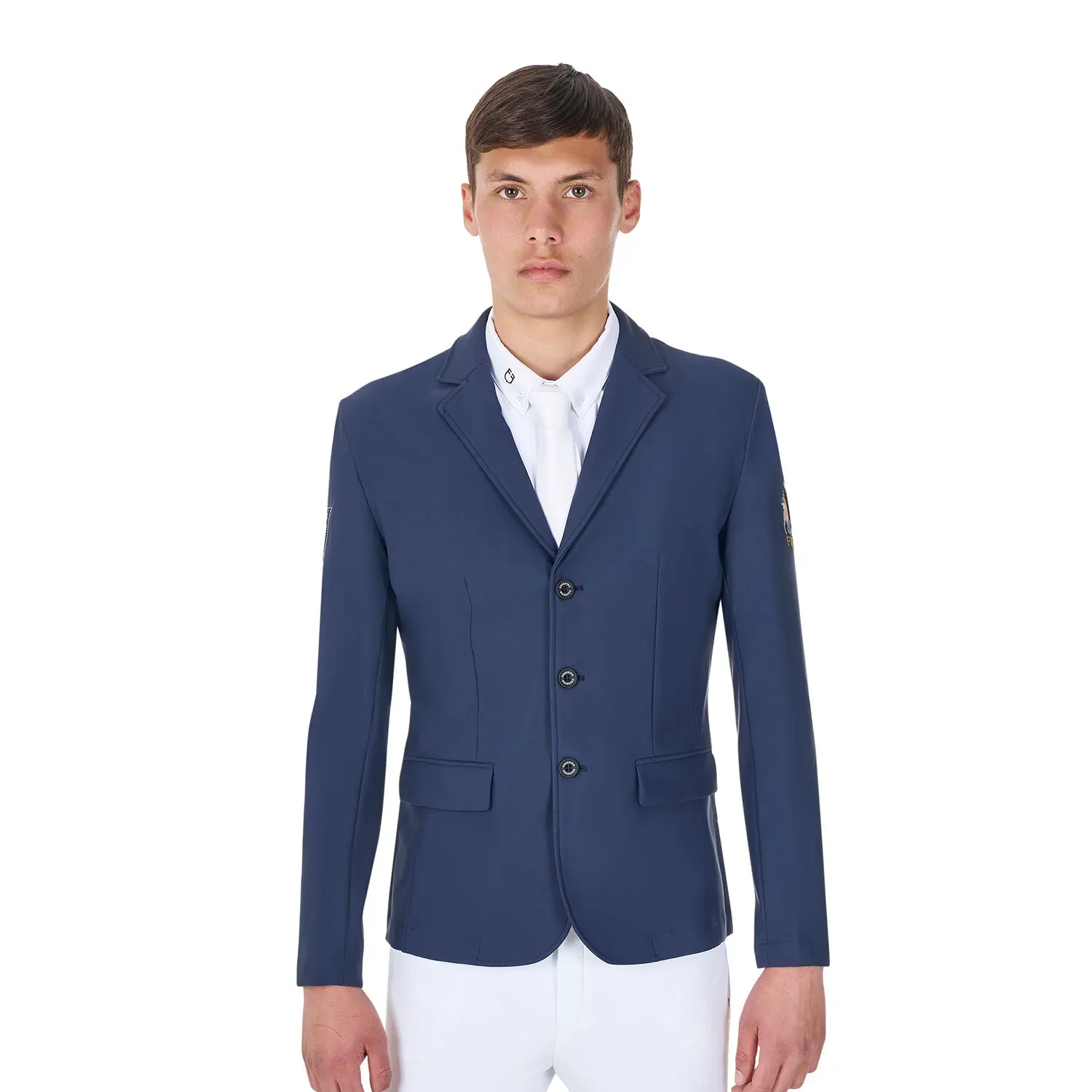 Equestro Men's Bleu Competition Jacket X Fise