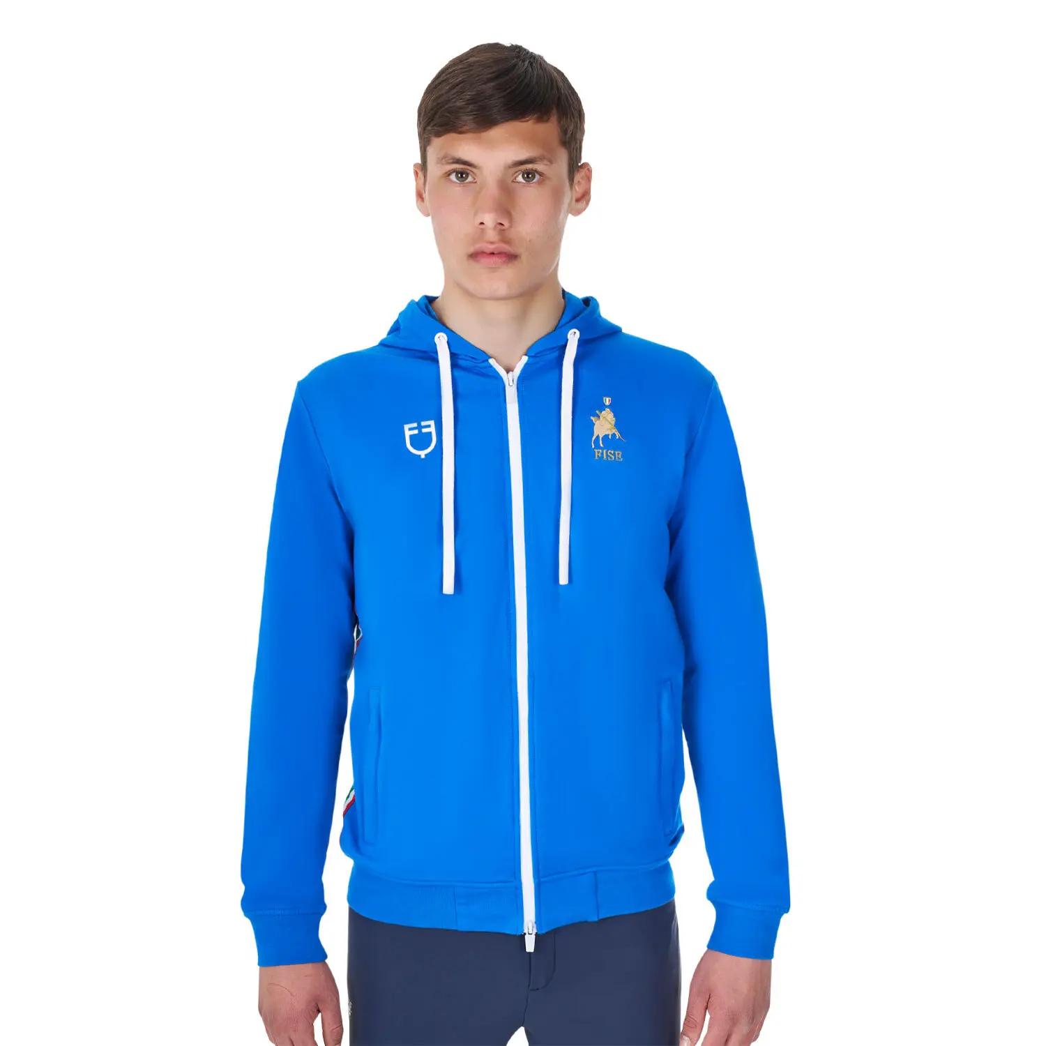 Equestro Bleu Hooded Sweatshirt X Fise