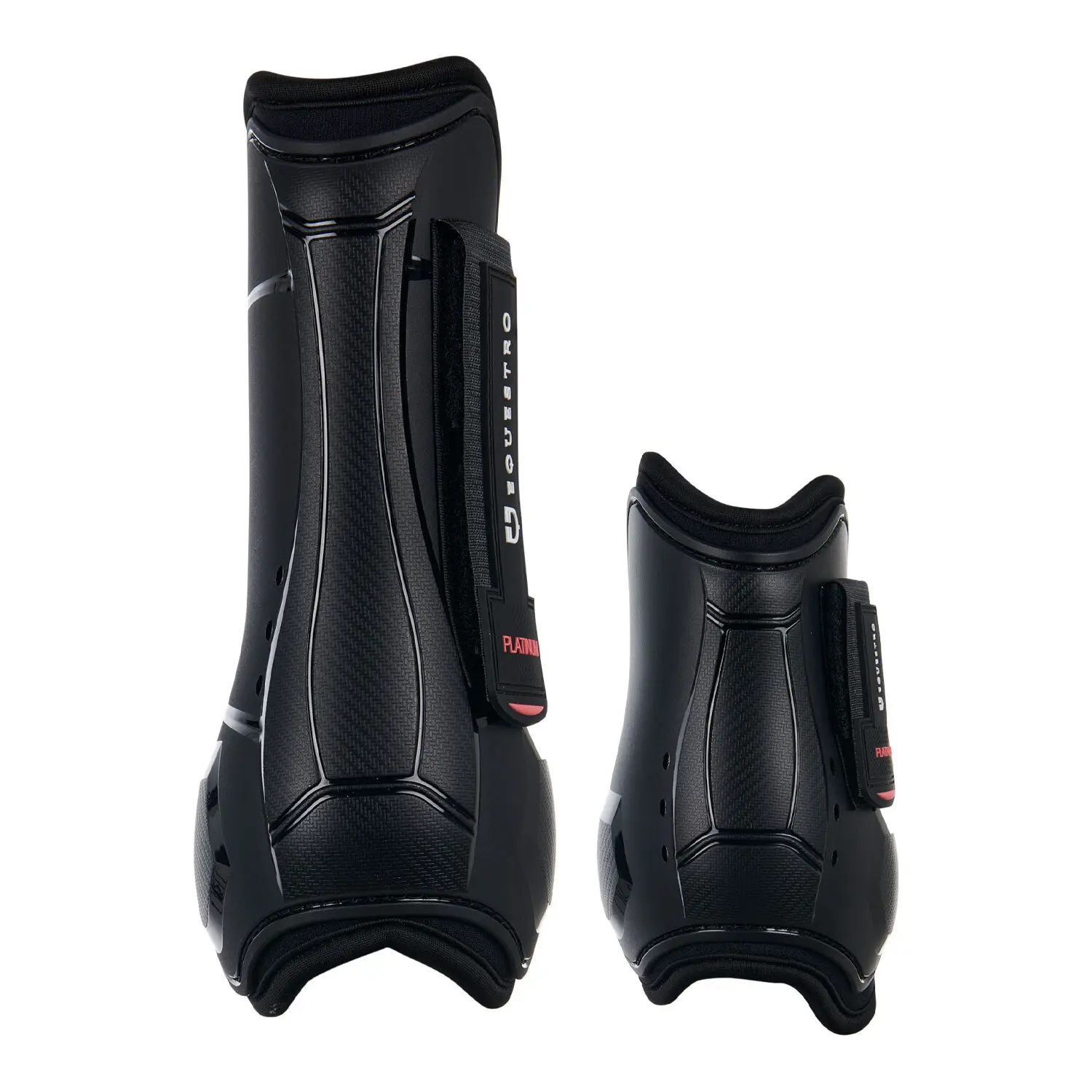 Equestro Noir Closed Horse Gaiters And Fetlock Boots In Tpu And Neoprene