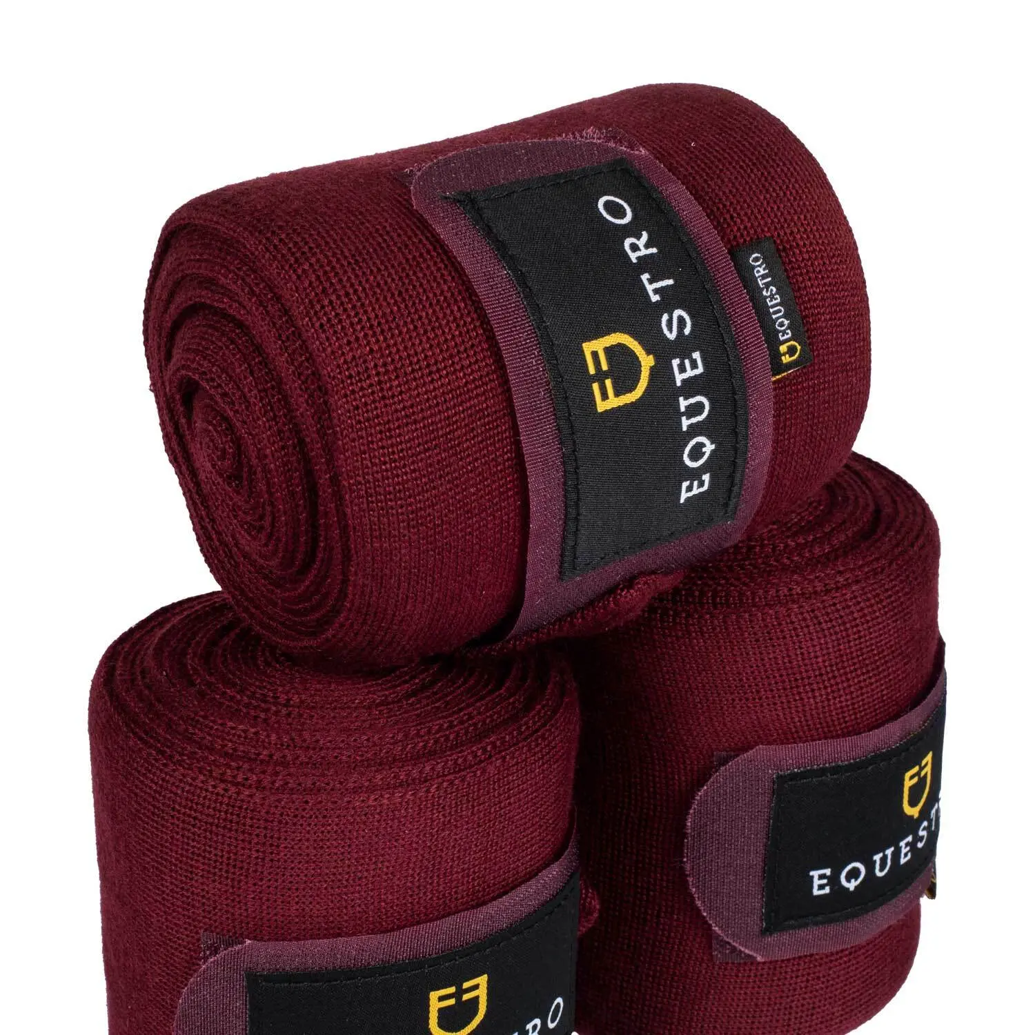 Equestro Marron Wool Wraps For Horses (X4)