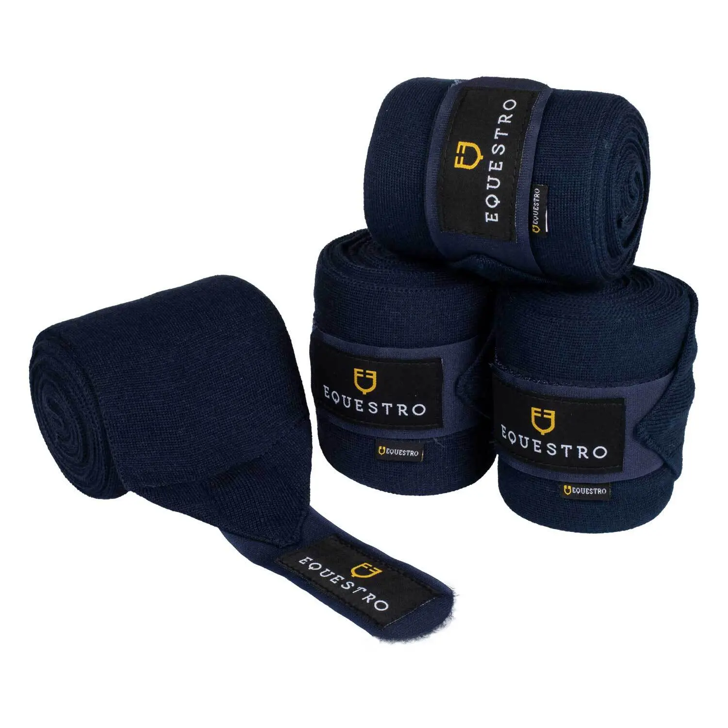 Equestro Bleu Wool Wraps For Horses (X4)