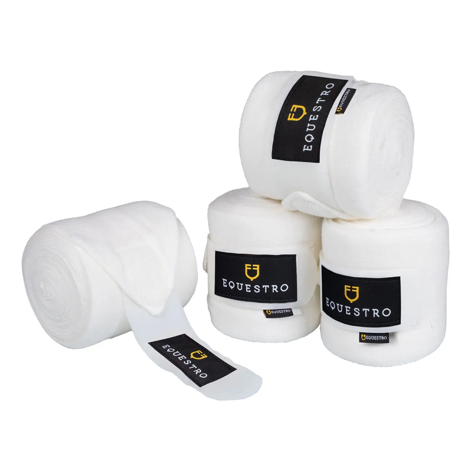 Equestro Blanc Wool Wraps For Horses (X4)