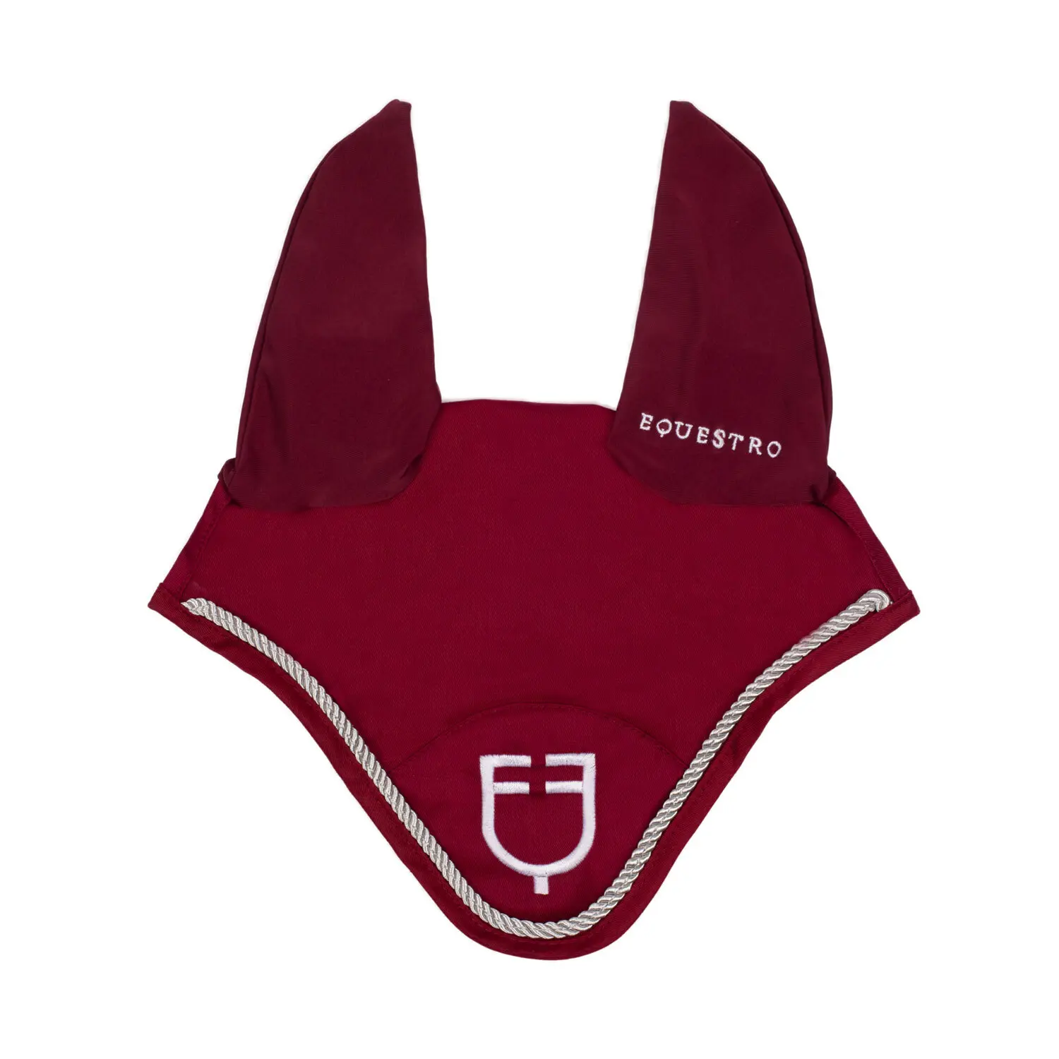 Equestro Rouge Fly Mask For Horse With Drawstring