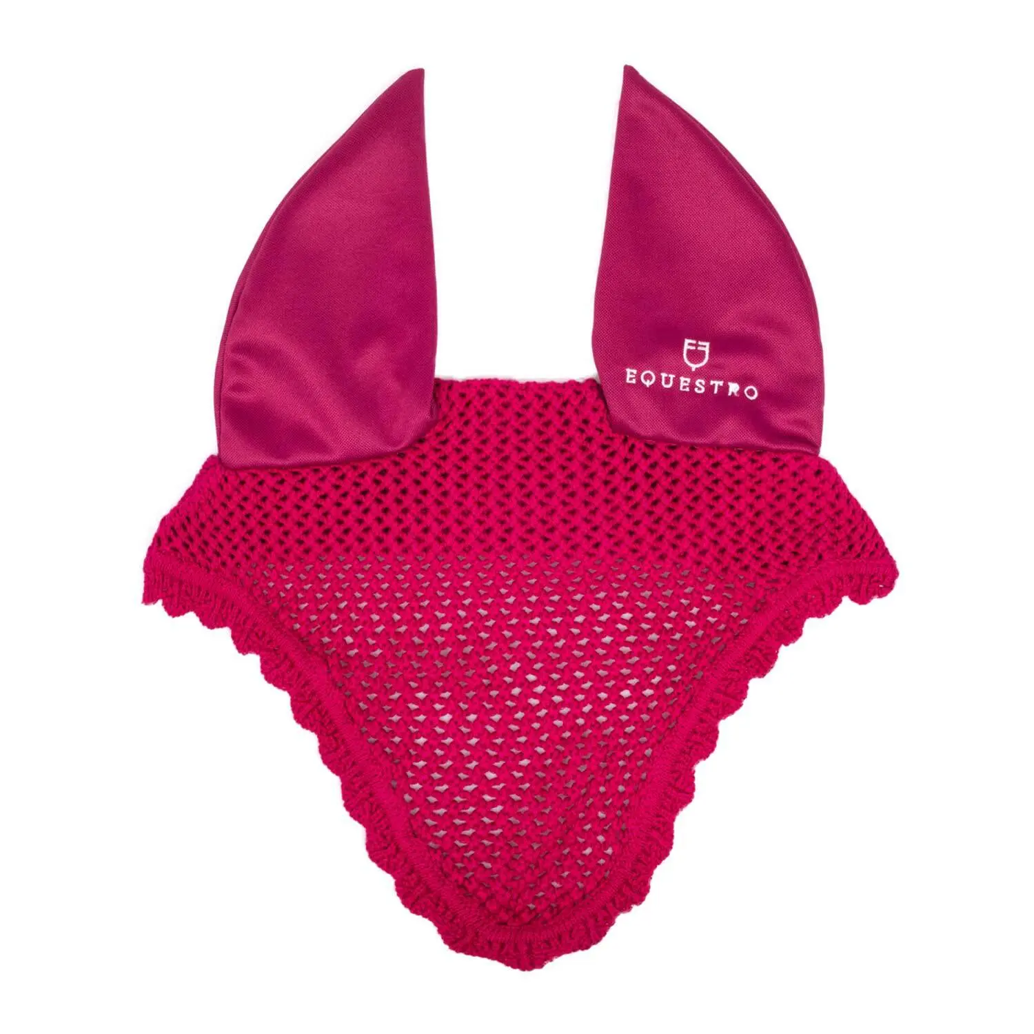 Equestro Rose Cotton Fly Veil For Horse With Elastic Ears