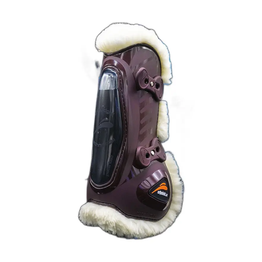 Equick Marron Front Tendon Boots For Horses Eshock Legend Fluffy