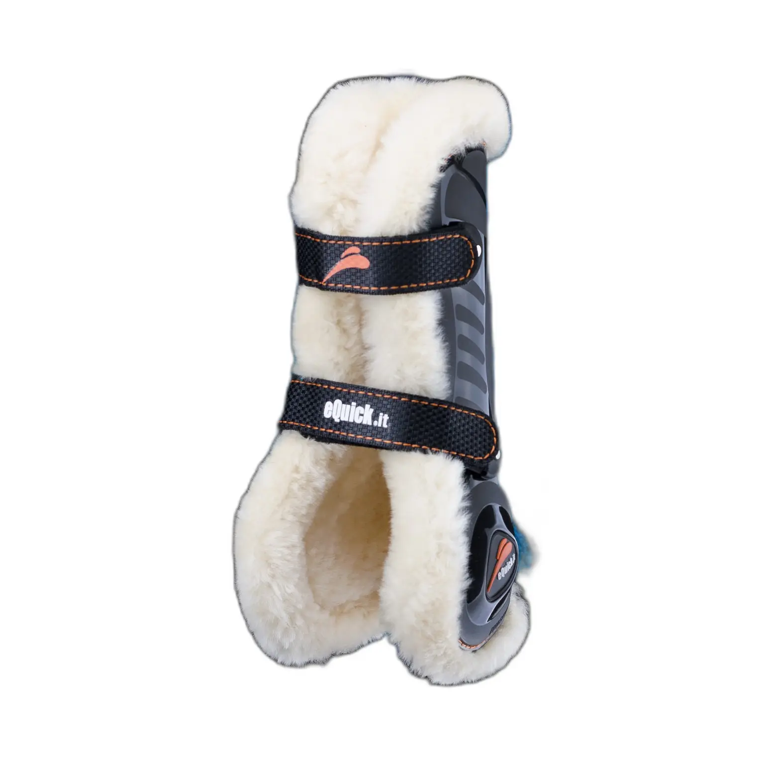 Equick Noir Front Tendon Boots For Horses Eshock Legend Scratch Fluffy