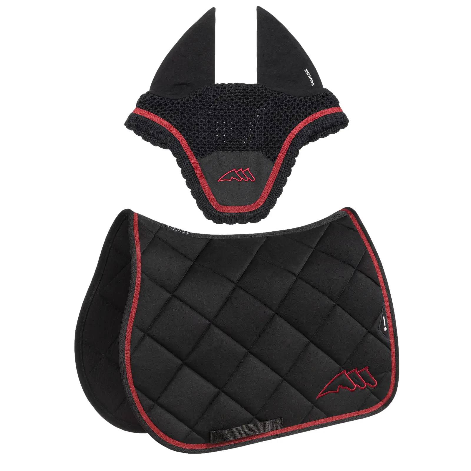 Sattelset für Pferd und Fliegenhaube Equiline Eqchroma