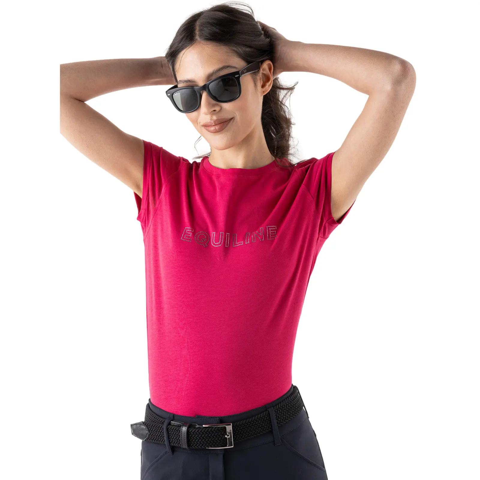 T-shirt dames Equiline Dania Strass