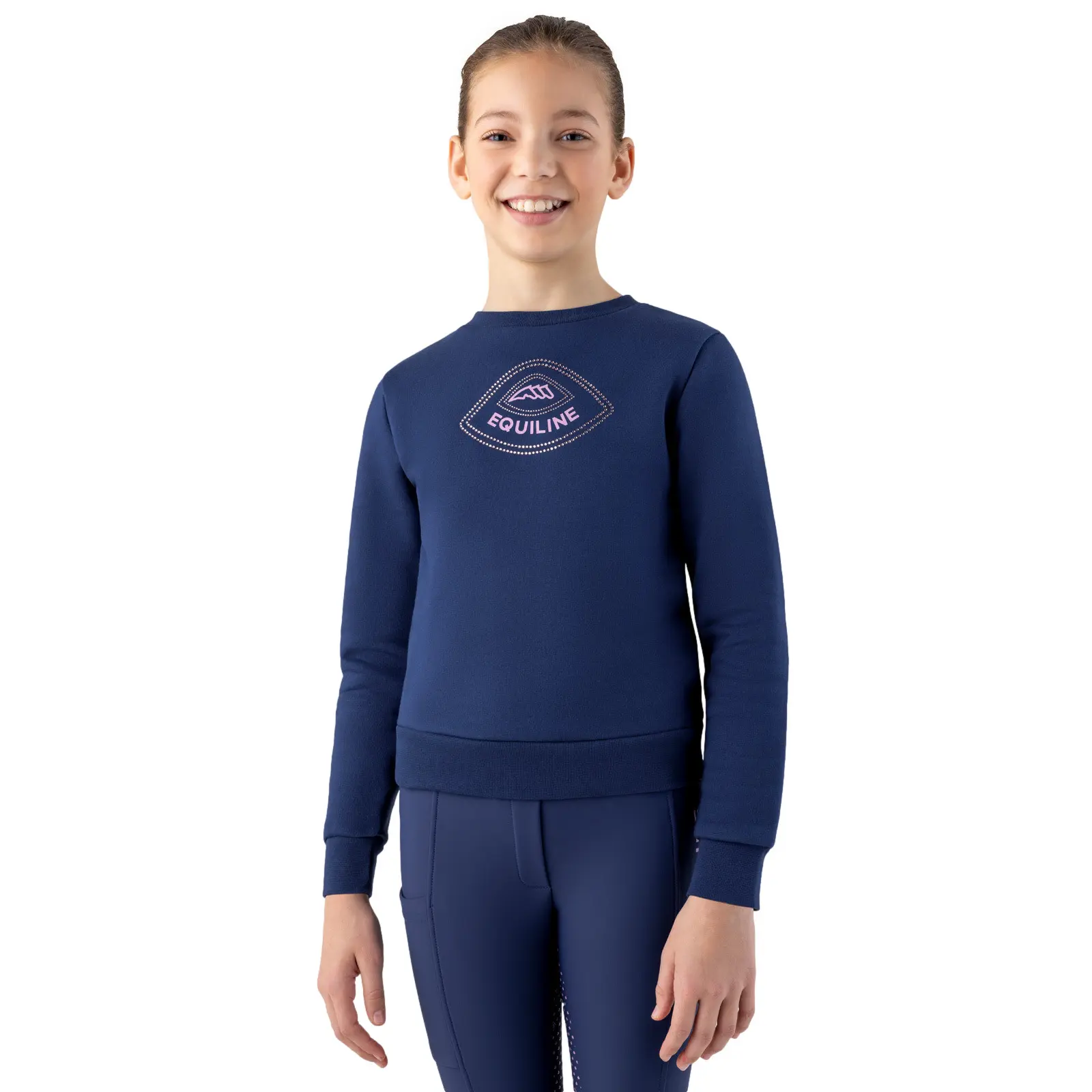 Pull Col rond fille Equiline Cedril