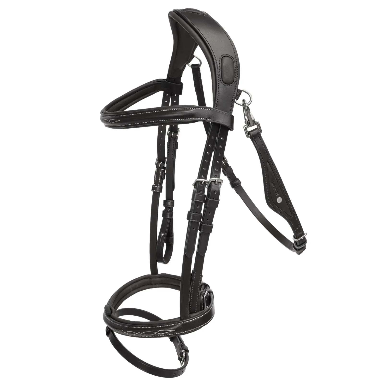 Bridon équitation muserolle combinée Anatomique Equiline