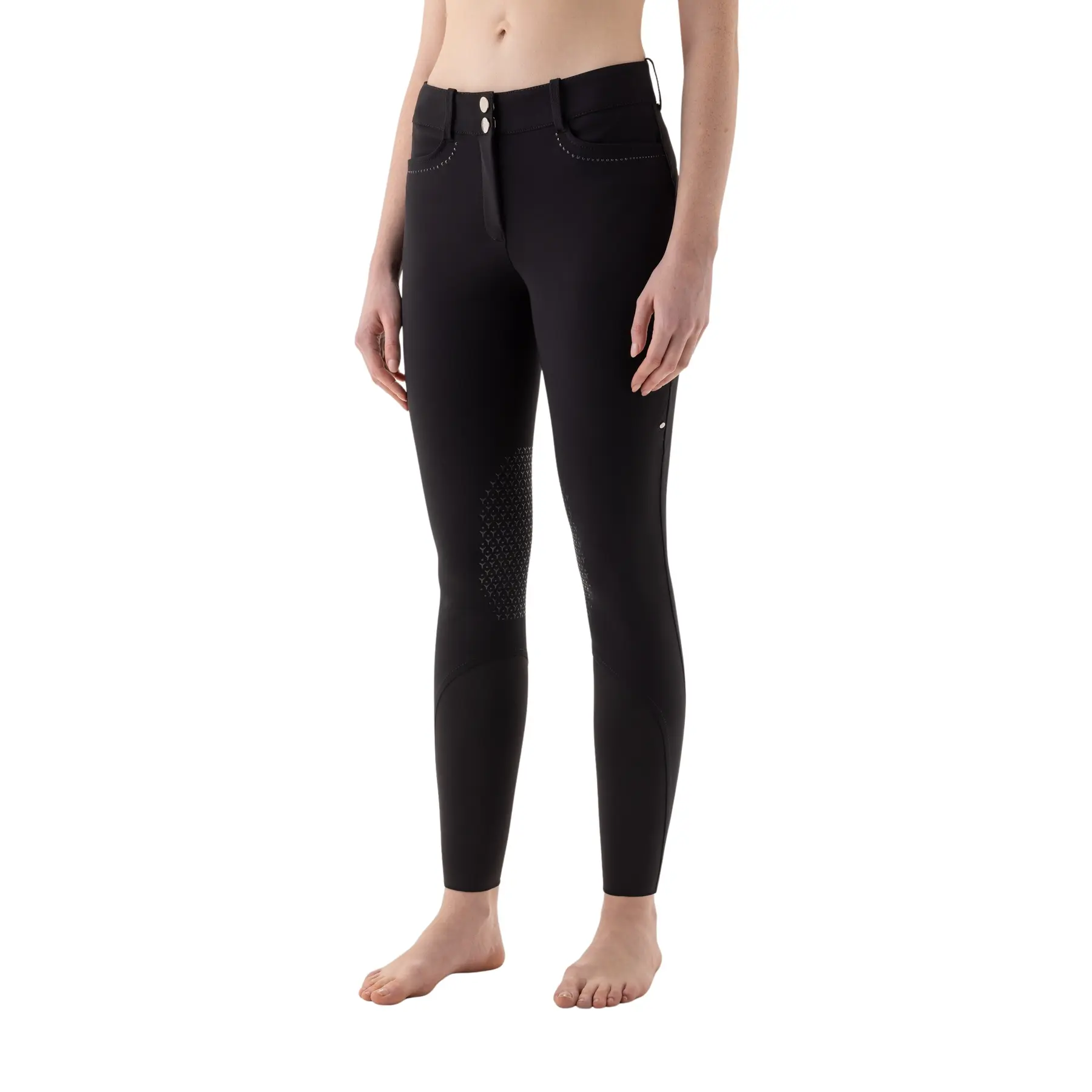 Equiline Donna Noir Pantaloni Da Equitazione Da A Media Aderenza Gorgakh