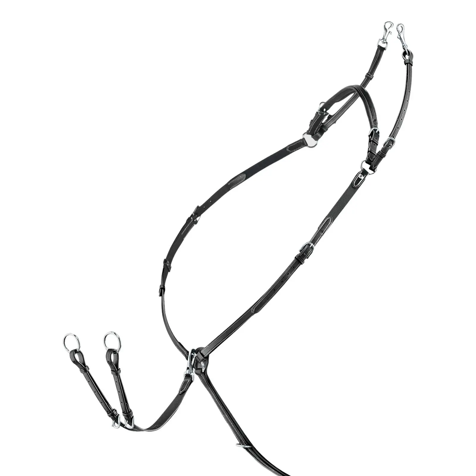 Equiline Noir Hunting Collar For Horse With Removable Martingale And Elastic