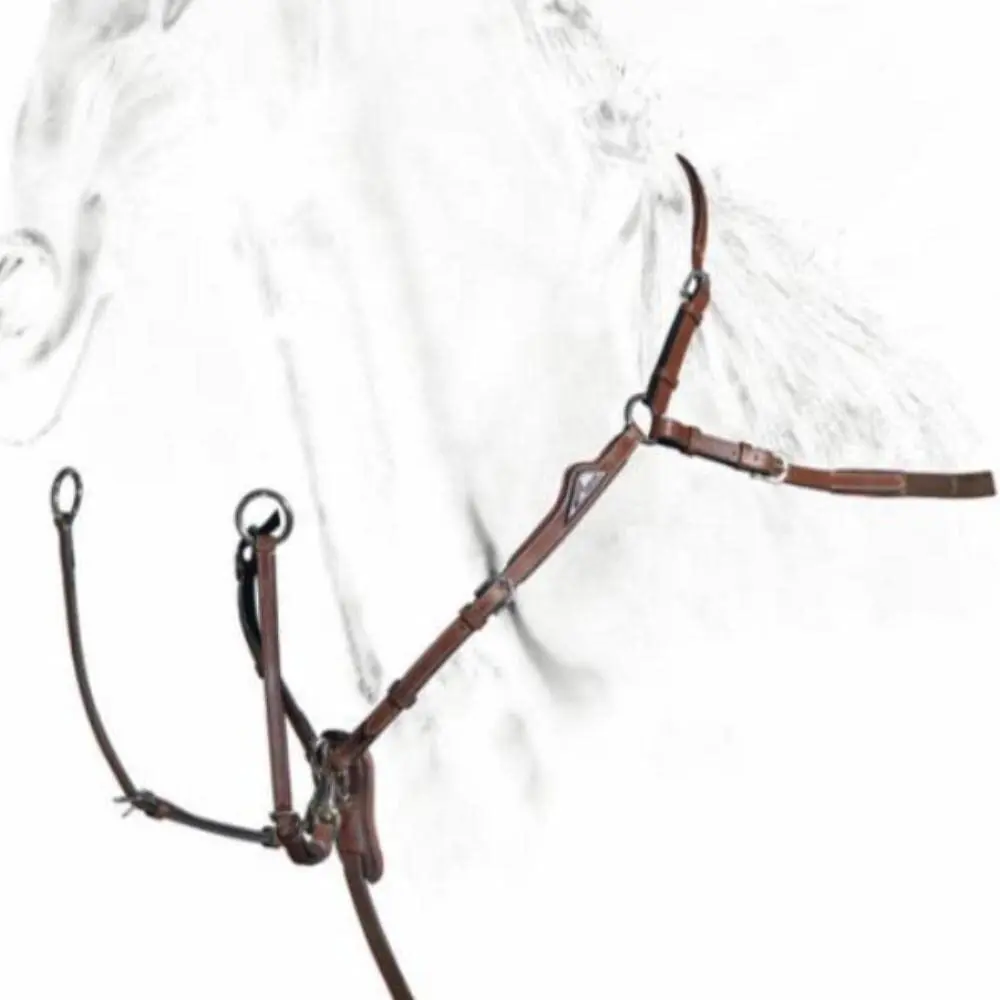 Equiline Marron Hunting Collar For Horse With Removable Martingale