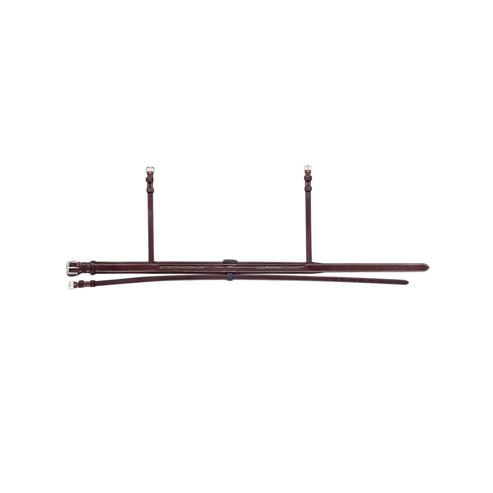 Equiline Marron Horse Cheek Pieces With Removable Rubber Insert