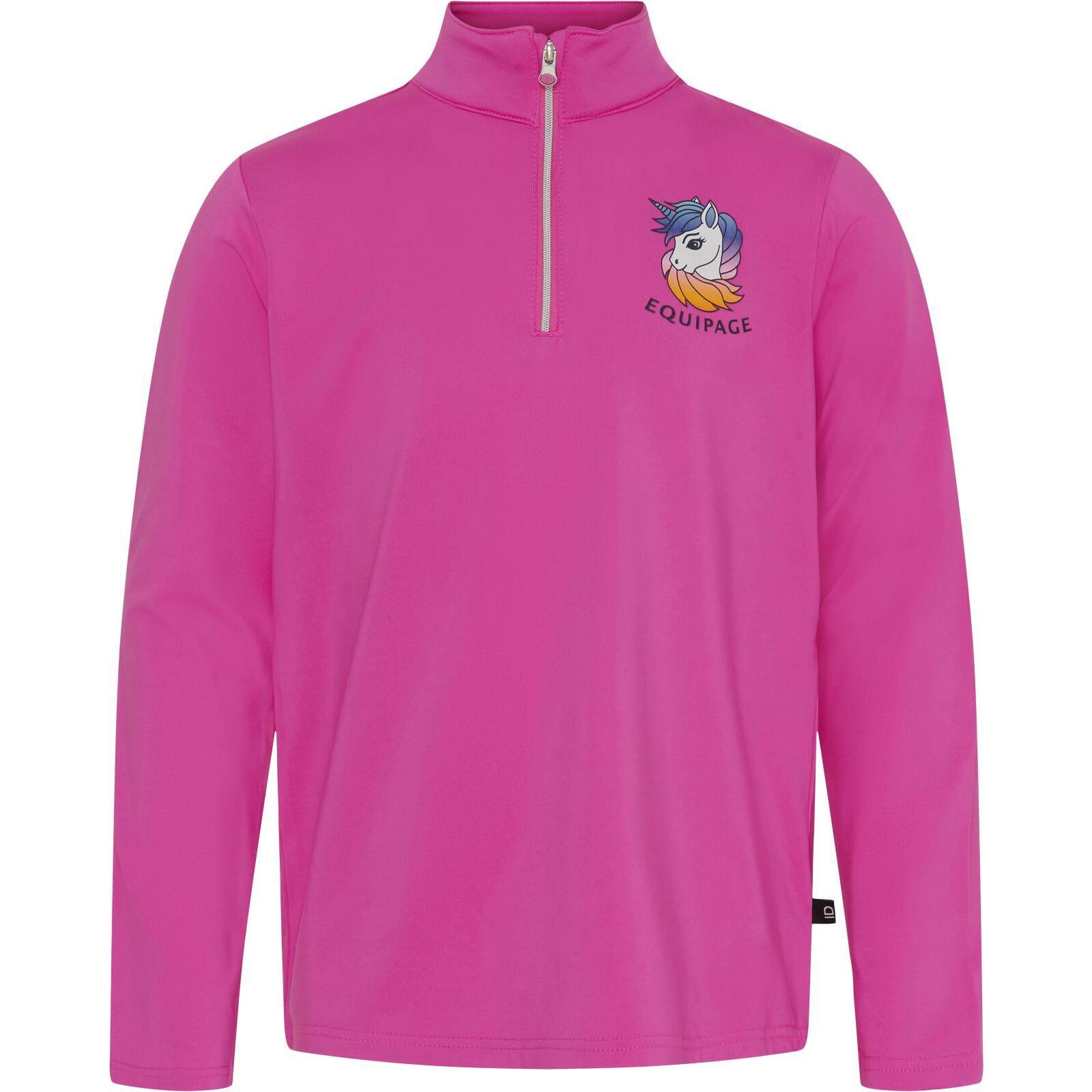 T-shirt equitazione a maniche lunghe da bambina Equipage Valentina
