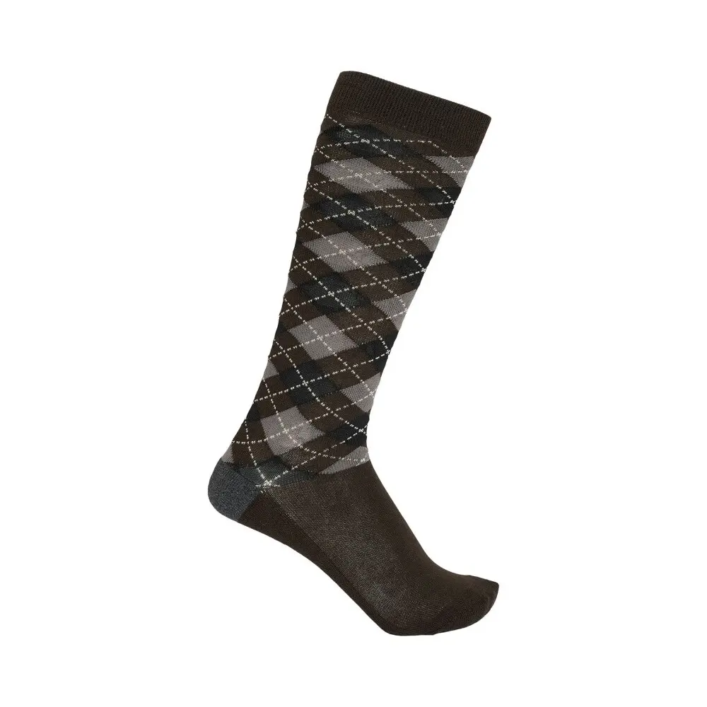 Equipage Violet Riding Socks Lax Argyle