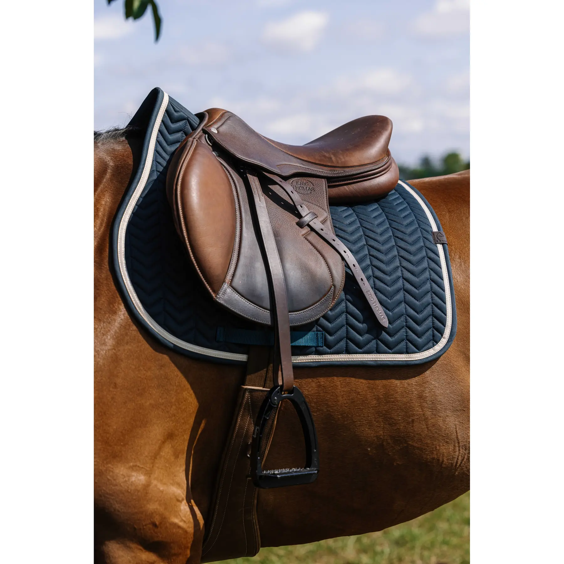 Equithème Bleu Jumping Saddle Pad Softypop