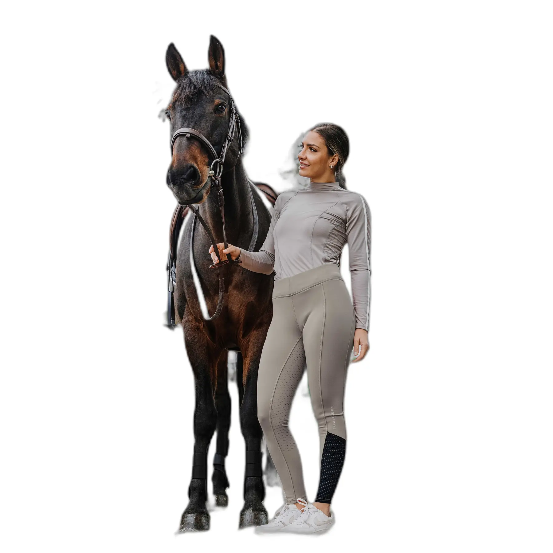 Meilleurs prix pour Legging équitation full grip femme Equithème Brigitte