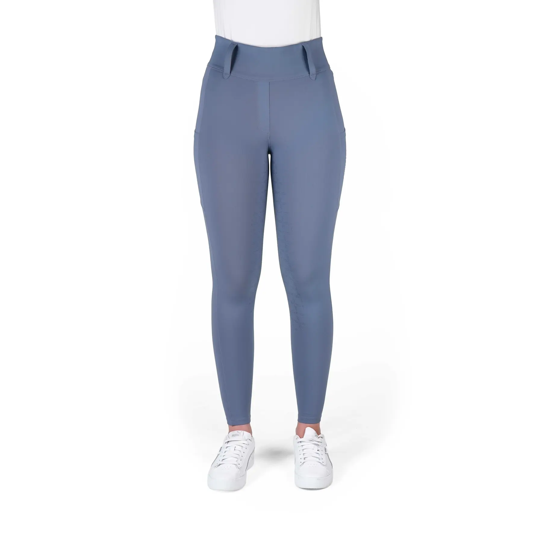 Equithème Women's Gris Full Grip Riding Leggings Alizé