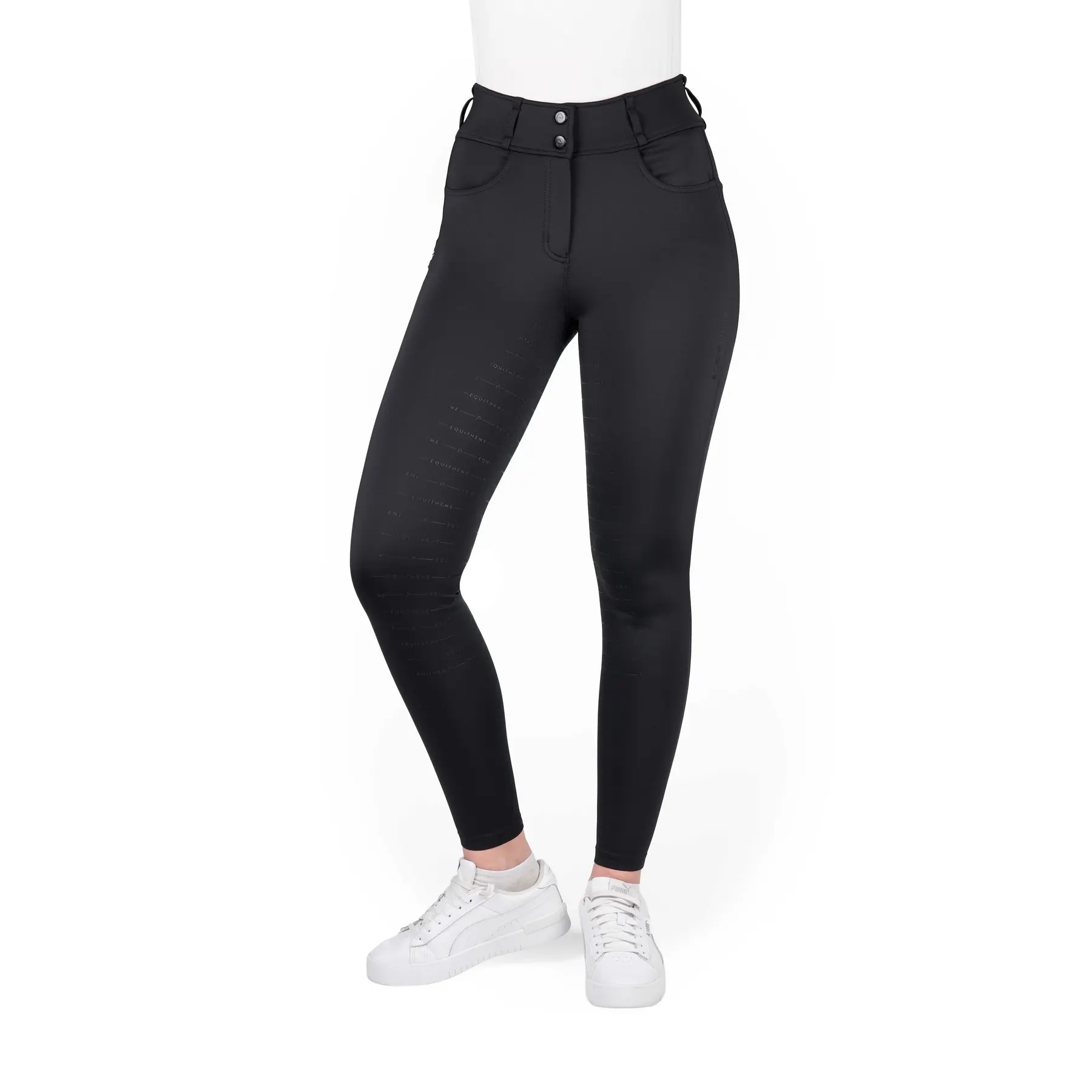 Comparer les prix de Pantalon équitation full grip fille Equithème Elsa JTM