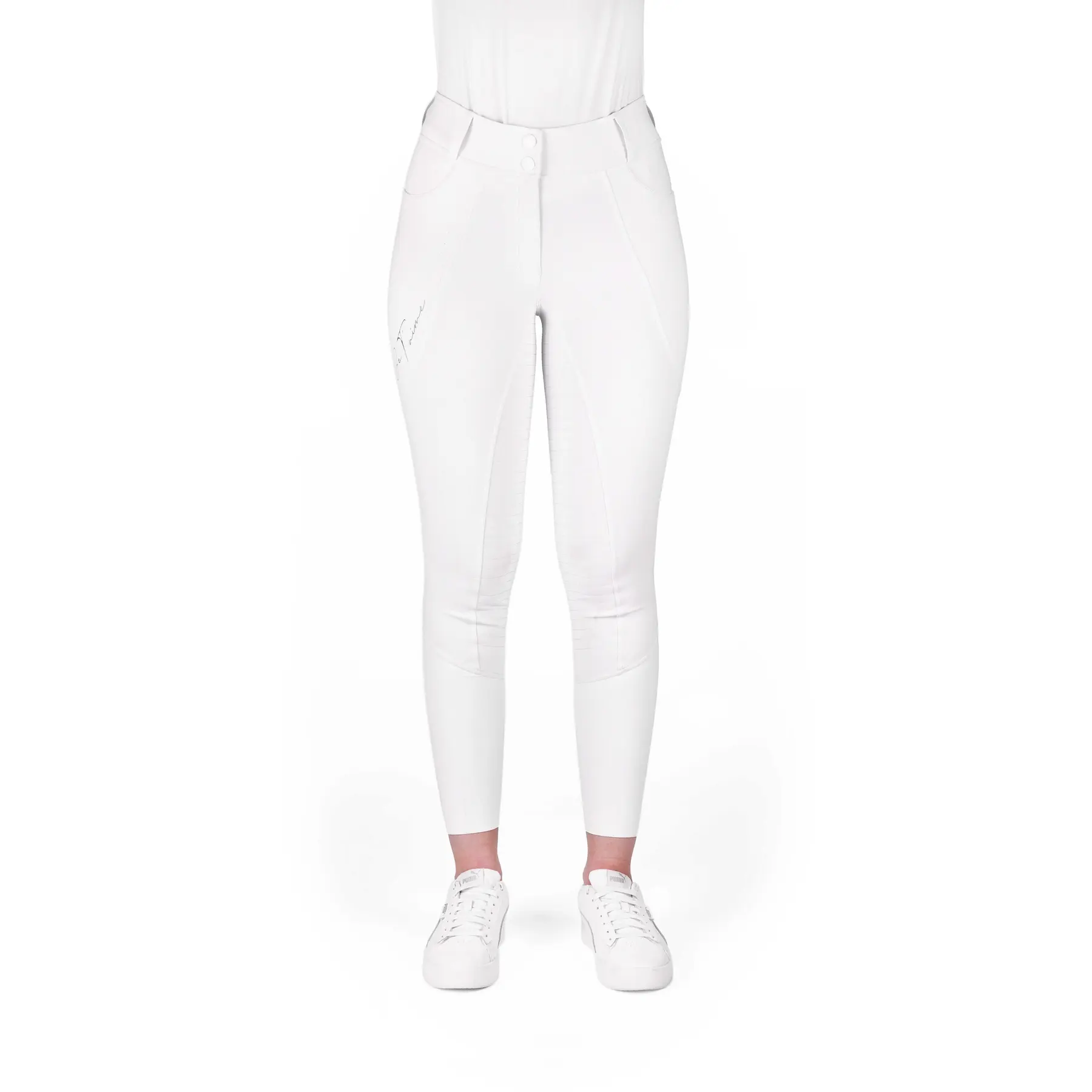 Comparer les prix de Pantalon de concours full grip femme Equithème Elsa JTM