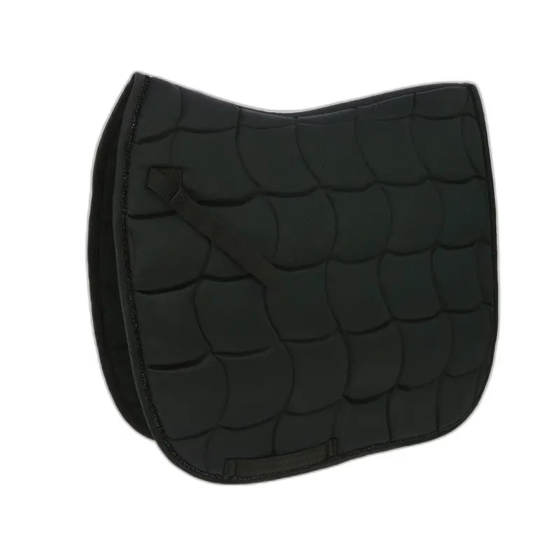 Equithème Noir Satin Horse Dressage Saddle Pad