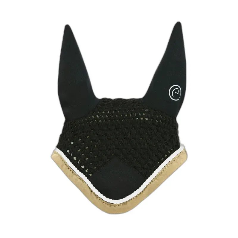 Equithème Noir Fly Veil For Horses Polyfun