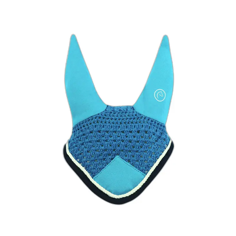 Equithème Bleu Anti-Fly Cap For Horses Polyfun