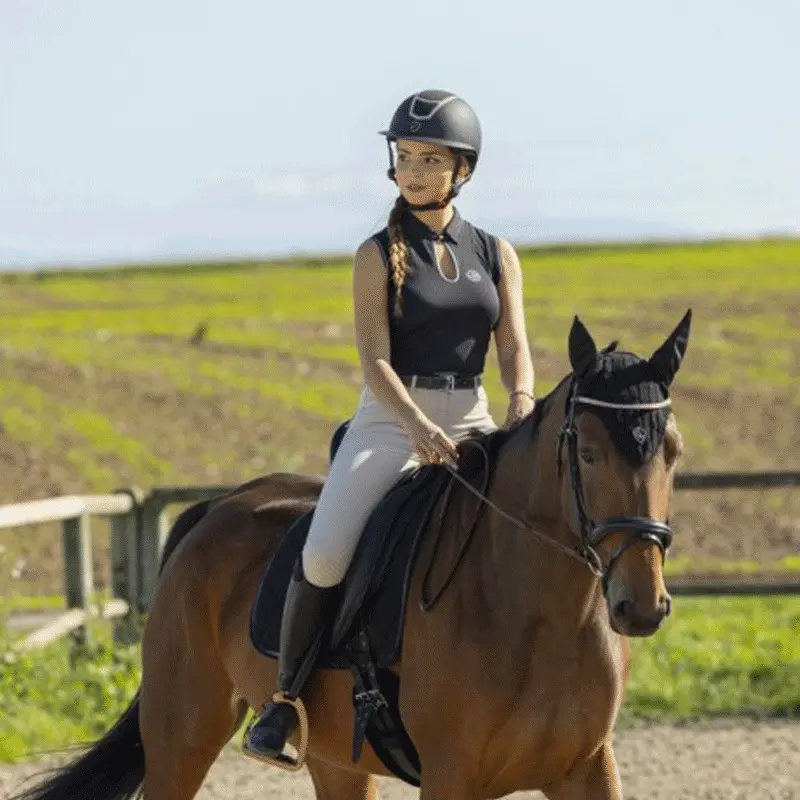 Comparer les prix de Polo équitation femme Equithème Sarah