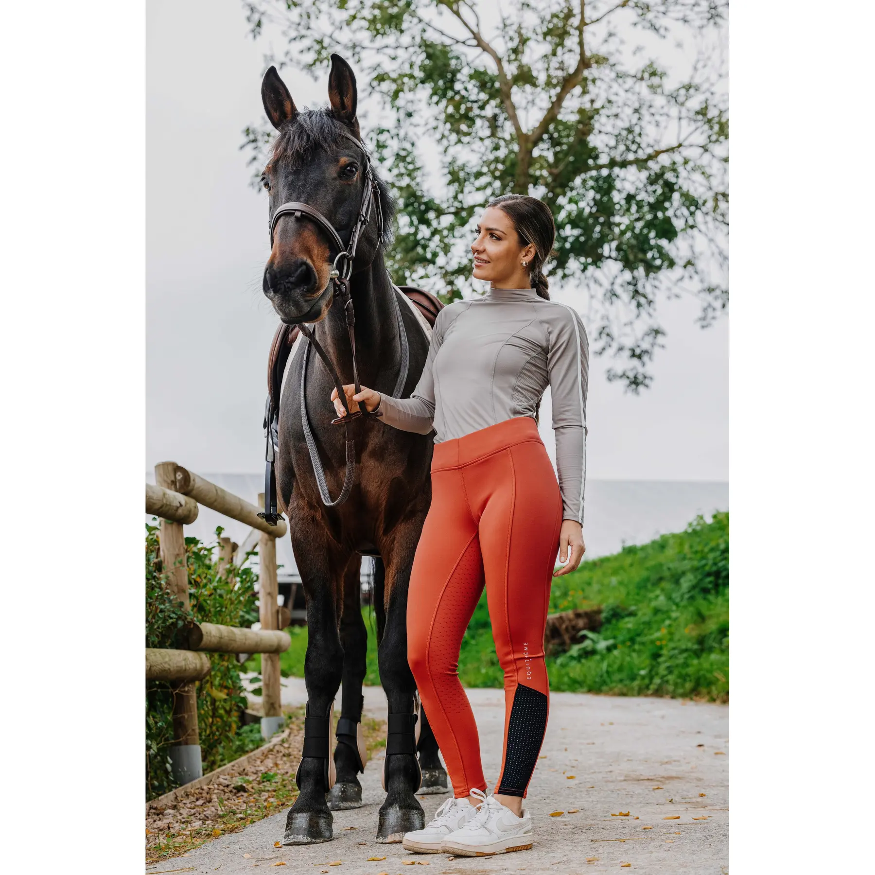 Meilleurs prix pour Legging équitation full grip femme Equithème Brigitte