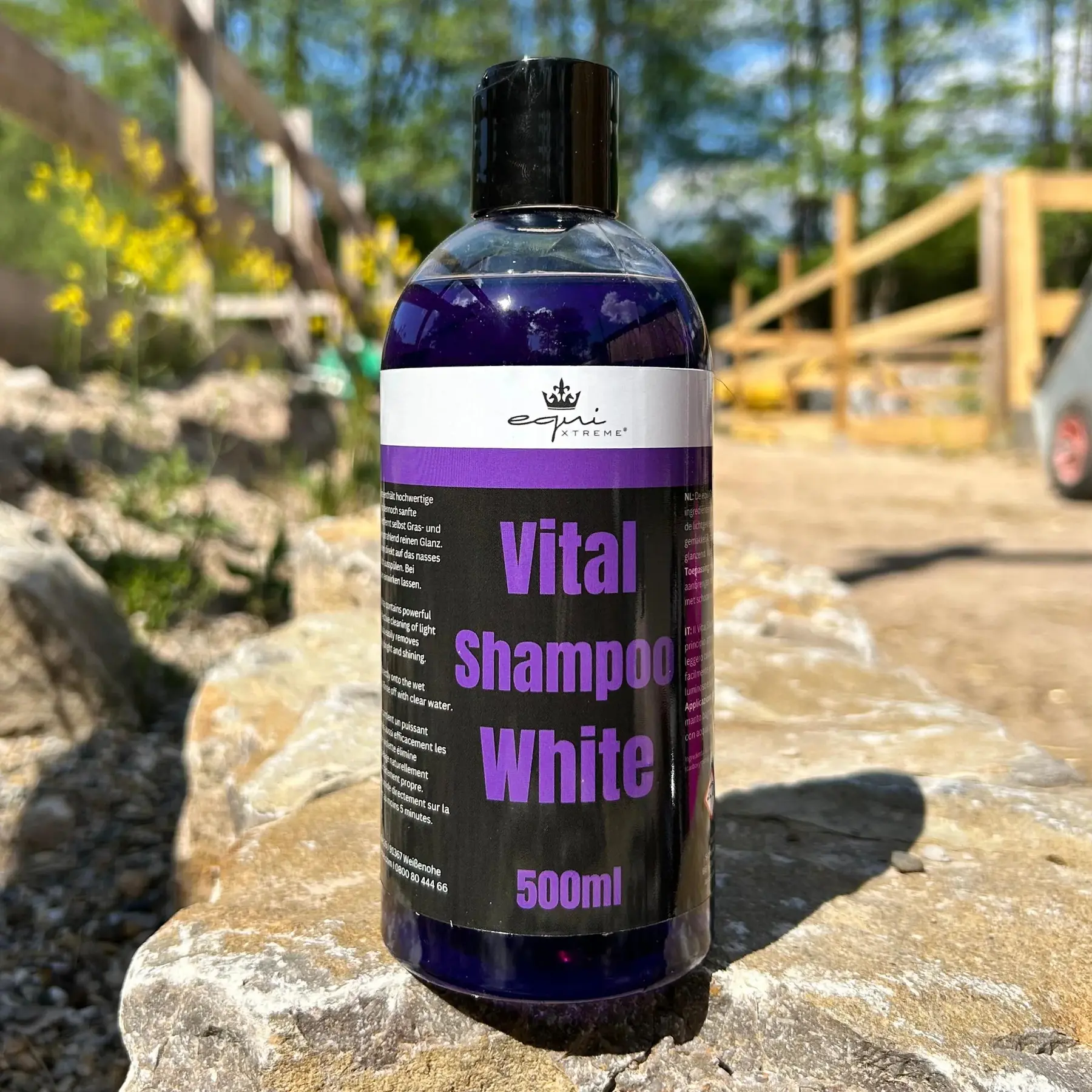 Shampoing pour cheval blanchissant EquiXtreme Vital